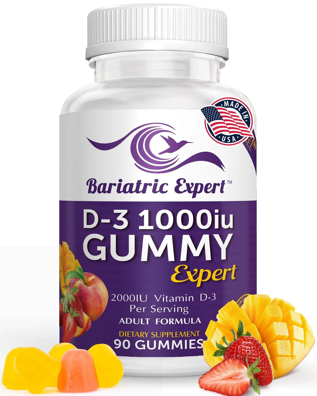 Bariatric Expert D3 Vitamin – Fast-Melting Dietary Supplement for Adults Post Bariatric Surgery, 90 Count Bariatric Food Expert buy supplements canada