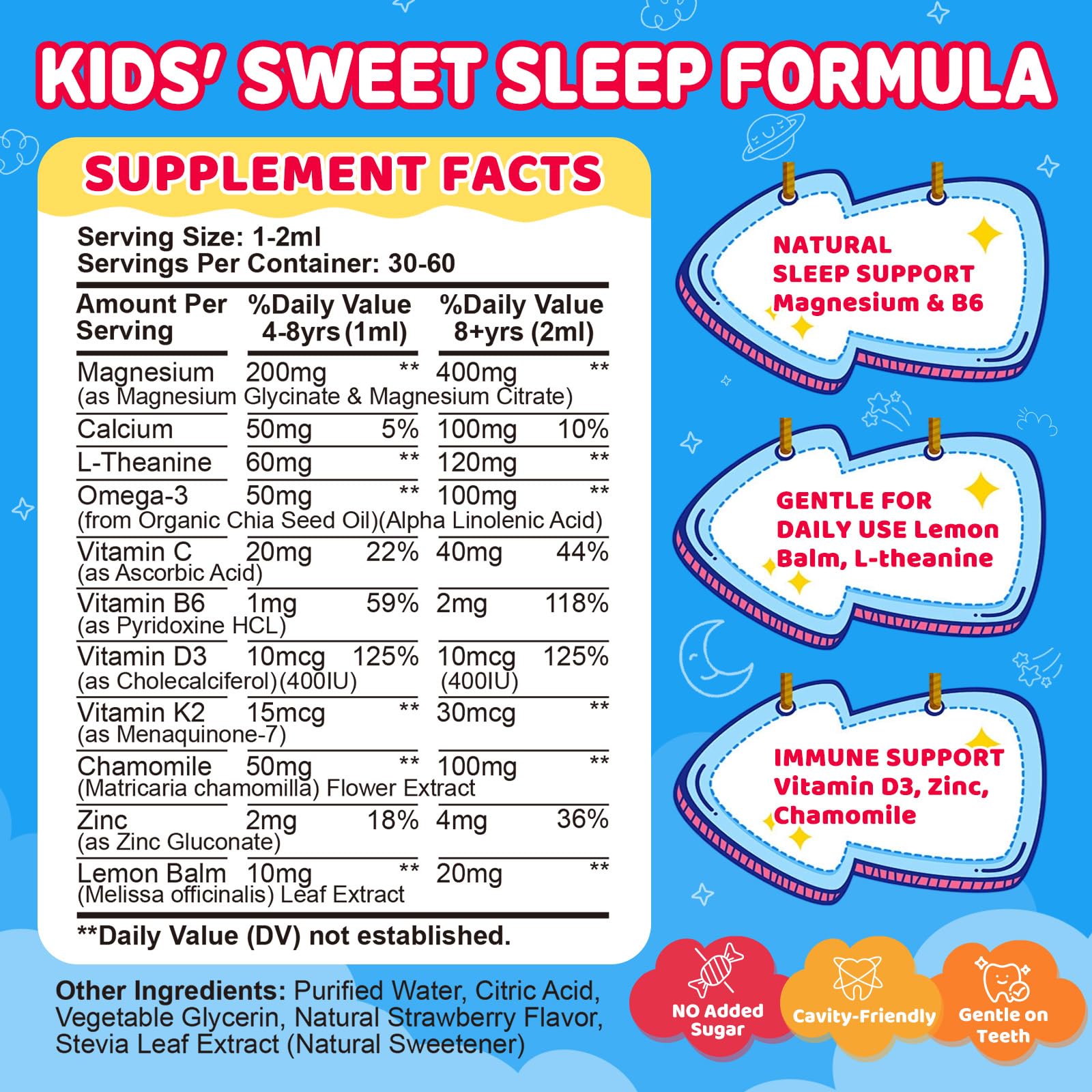 Kids Magnesium Glycinate Liquid Drops‌ – with L-Theanine, Omega-3, Vitamins B6 & D3, Zinc & Calcium – for Sleep Support, Relaxation, Focus & Brain, Bones – Strawberry Flavor, 2 Fl Oz GZ HAOYUAN buy supplements canada