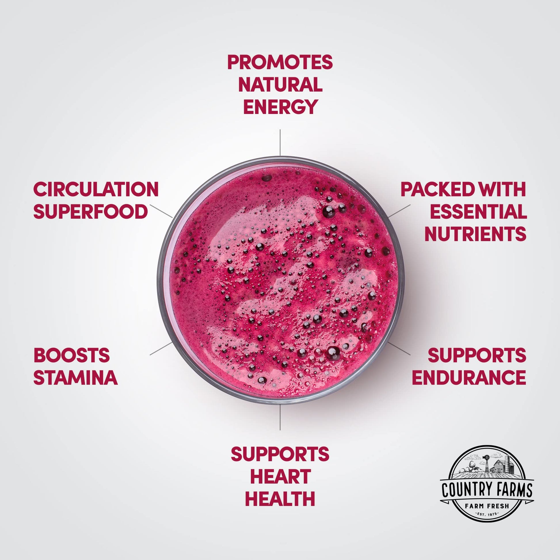 Country Farms Bountiful Beets, Wholefood Beet Extract Superfood, Helps Support Healthy Circulation and Promote Energy Country Farms buy supplements canada