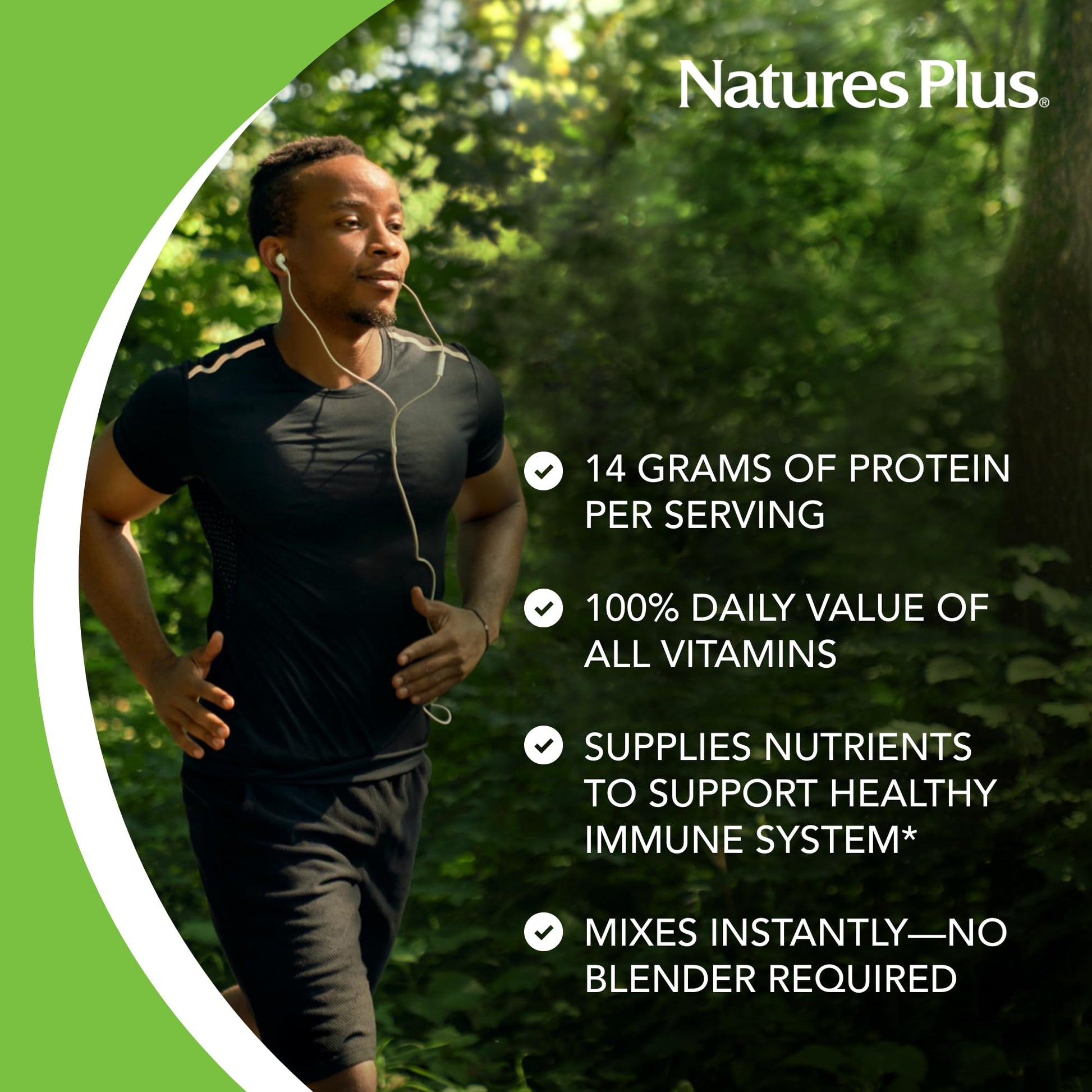 NaturesPlus SPIRU-TEIN, Chocolate - 1.05 lb - Plant-Based Protein Shake - Non-GMO, Vegetarian, Gluten Free - 17 Total Servings NaturesPlus buy supplements canada