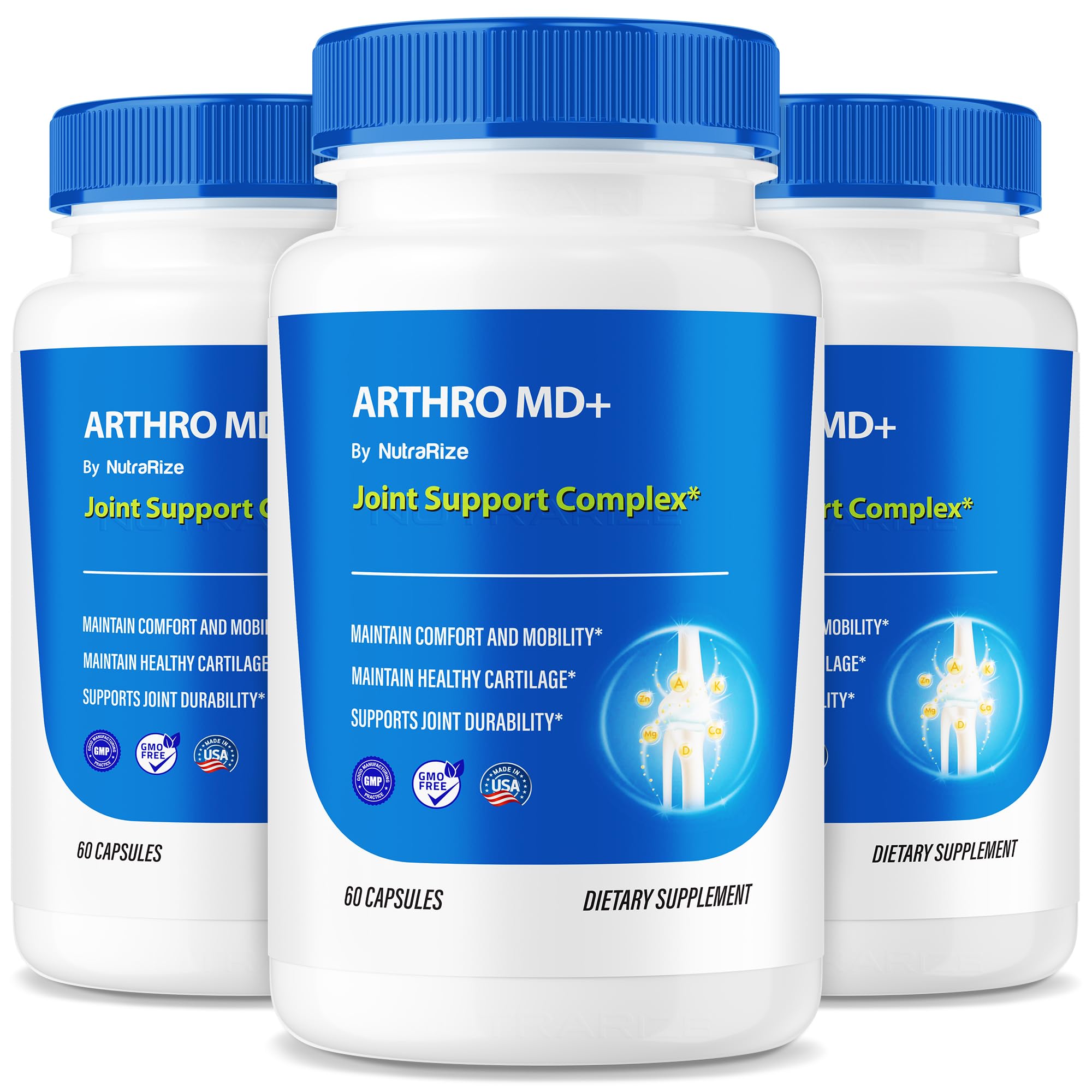 NutraRize (3 Pack) Arthro MD+ Capsules, Official Arthro MD Joint Support, All Natural Formula to Support Flexibility and Mobility, Premium Pills for Healthy Joints, Arthro M D Review (180 Capsules) NutraRize buy supplements canada