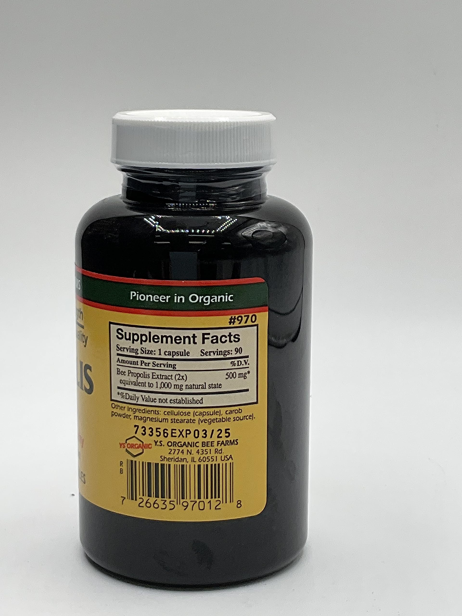 Y.S. Organic Bee Farms Propolis-Raw Unprocessed 1000mg - Your Gateway to Wellness - 90 Capsules with Bonus worldwidenutrition Multi Purpose Key Chain Worldwide Nutrition buy supplements canada