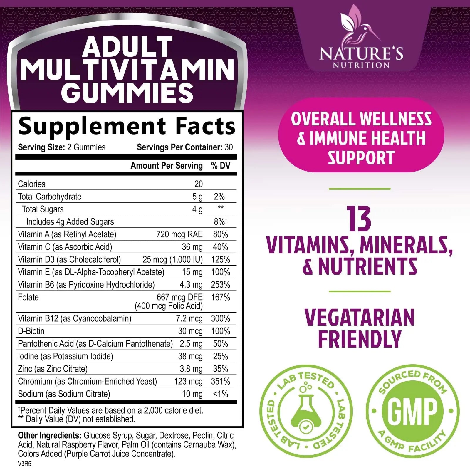 Multivitamin Gummies for Adult with Vitamins A, C, D, B12 - Gummy Multivitamins for Daily Nutritional Support Nature's Nutrition buy supplements canada