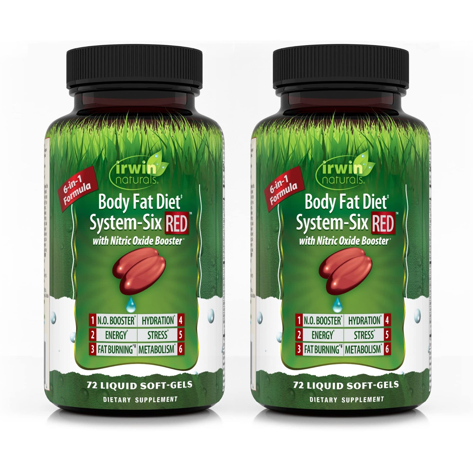 Irwin Naturals Body Fat Diet System-Six RED - 72 Liquid Soft-Gels, Pack of 2 - 6-in-1 Formula Irwin Naturals buy supplements canada