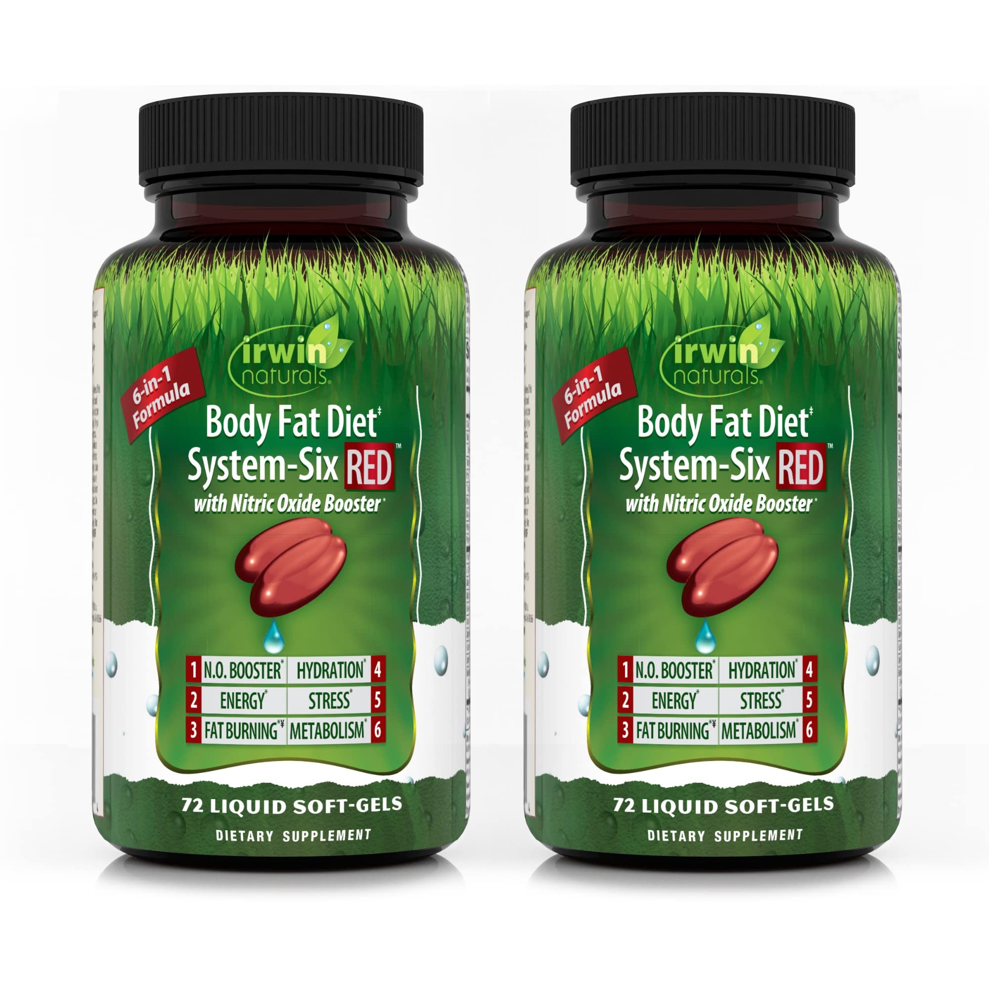 Irwin Naturals Body Fat Diet System-Six RED - 72 Liquid Soft-Gels, Pack of 2 - 6-in-1 Formula Irwin Naturals buy supplements canada