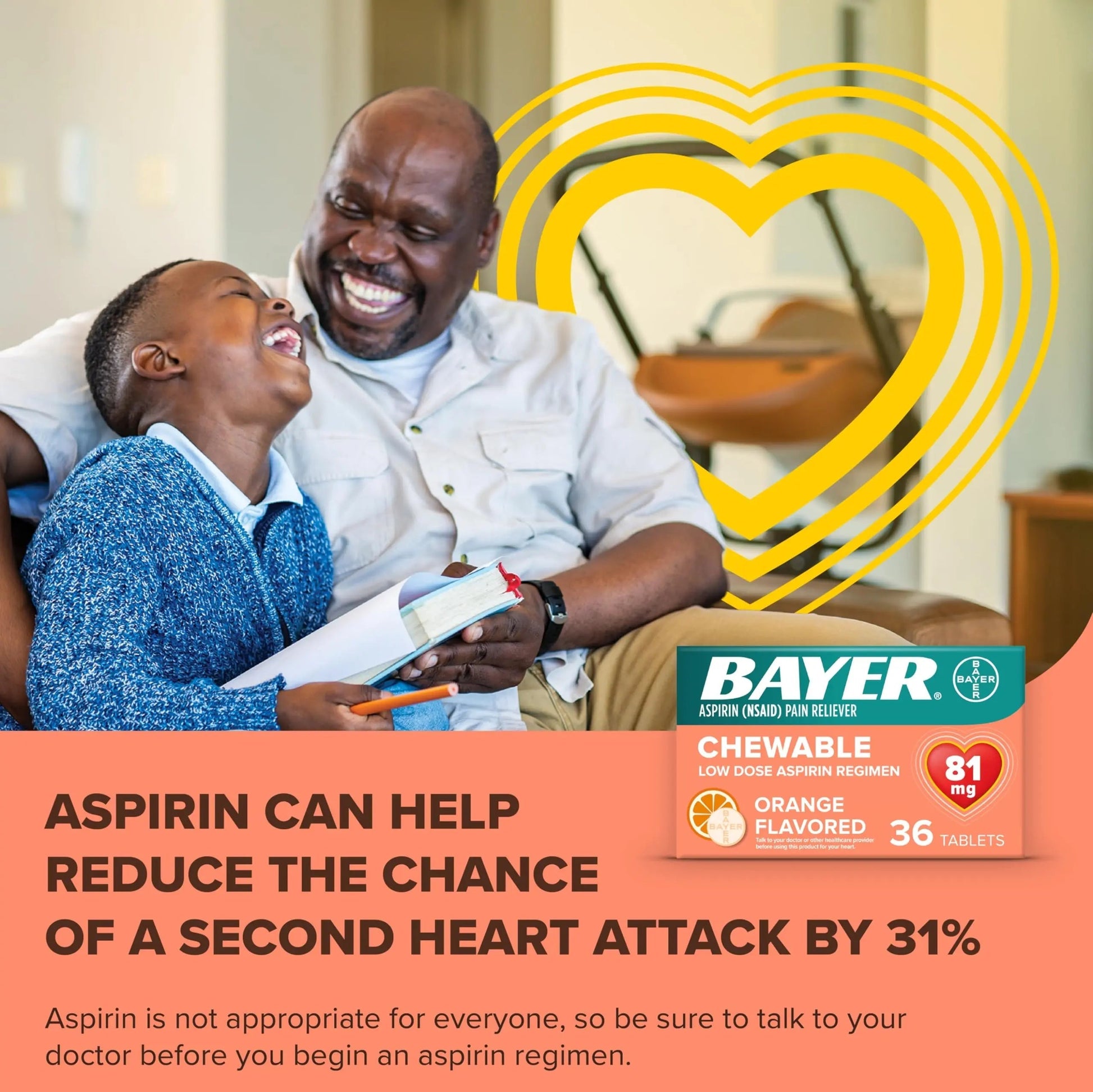 Bayer Aspirin Low Dose 81 mg Chewable Tablets, Pain Reliever, Orange Flavored, 216 Tablets (6 Pack) Bayer buy supplements canada
