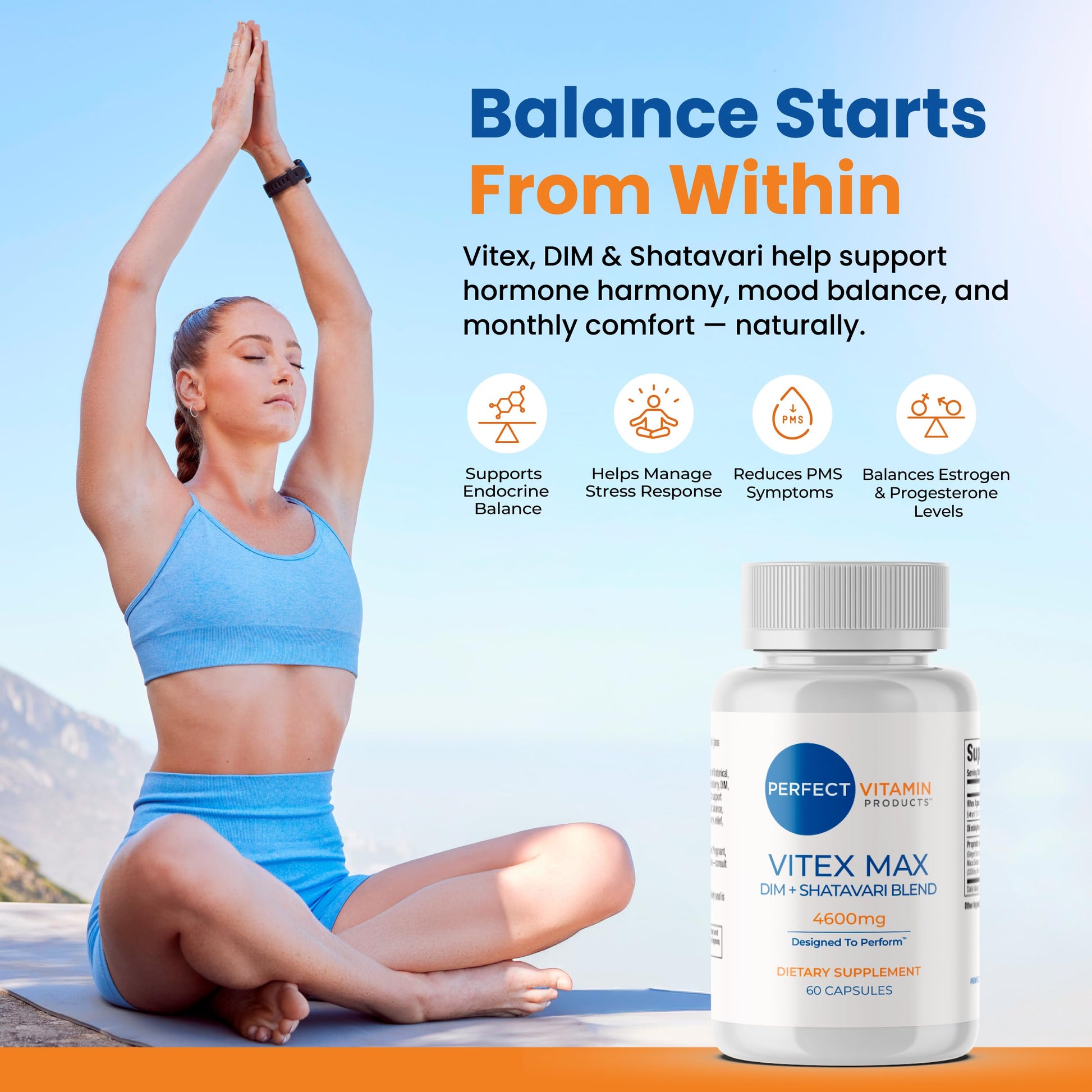 Perfect Vitamin Products Vitex Max DIM + Shatavari – Hormone Balance & Menopause Support for Women – Vegan Blend with Adaptogens for Mood, Cycle & Stress Relief – 4600mg (2-Pack) Perfect Vitamin Products buy supplements canada