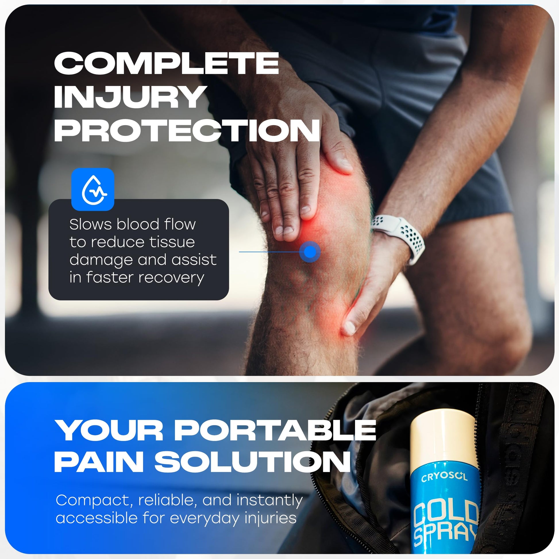 CRYOSOL Freeze Spray for Rapid Relief Anywhere - Pain Relief Spray for Sprains, Strains, Bruises, Aches and Sports Injuries - Cryotherapy for Instant Cooling Relief - 200ml / 6.76 fl oz Venture Healthcare buy supplements canada