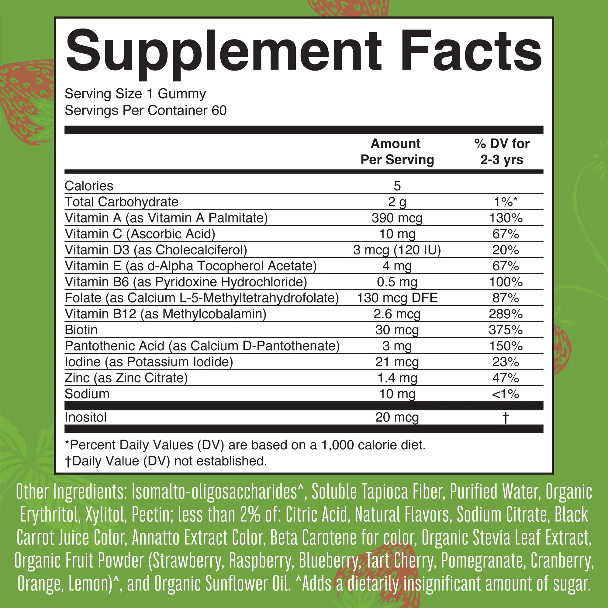MaryRuth Organics Sugar Free Vitamin Gummies for Kids Age 2 | 2 Month Supply Multivitamin with Vitamin C, D3, Zinc | 1 Gummy Per Day | Toddler Vitamins MaryRuth Organics buy supplements canada