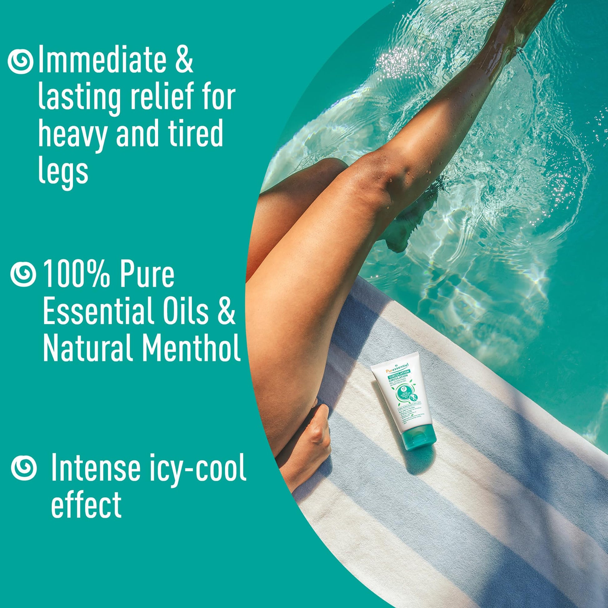 Puressentiel Soothing Gel for Tired Feet, Ankles, Legs - Aromatherapy Lotion with 17 Essential Oils for Body and Skin - Instant, Lasting Relief and Circulation - Natural and Alcohol Free - 4.22 oz Puressentiel buy supplements canada