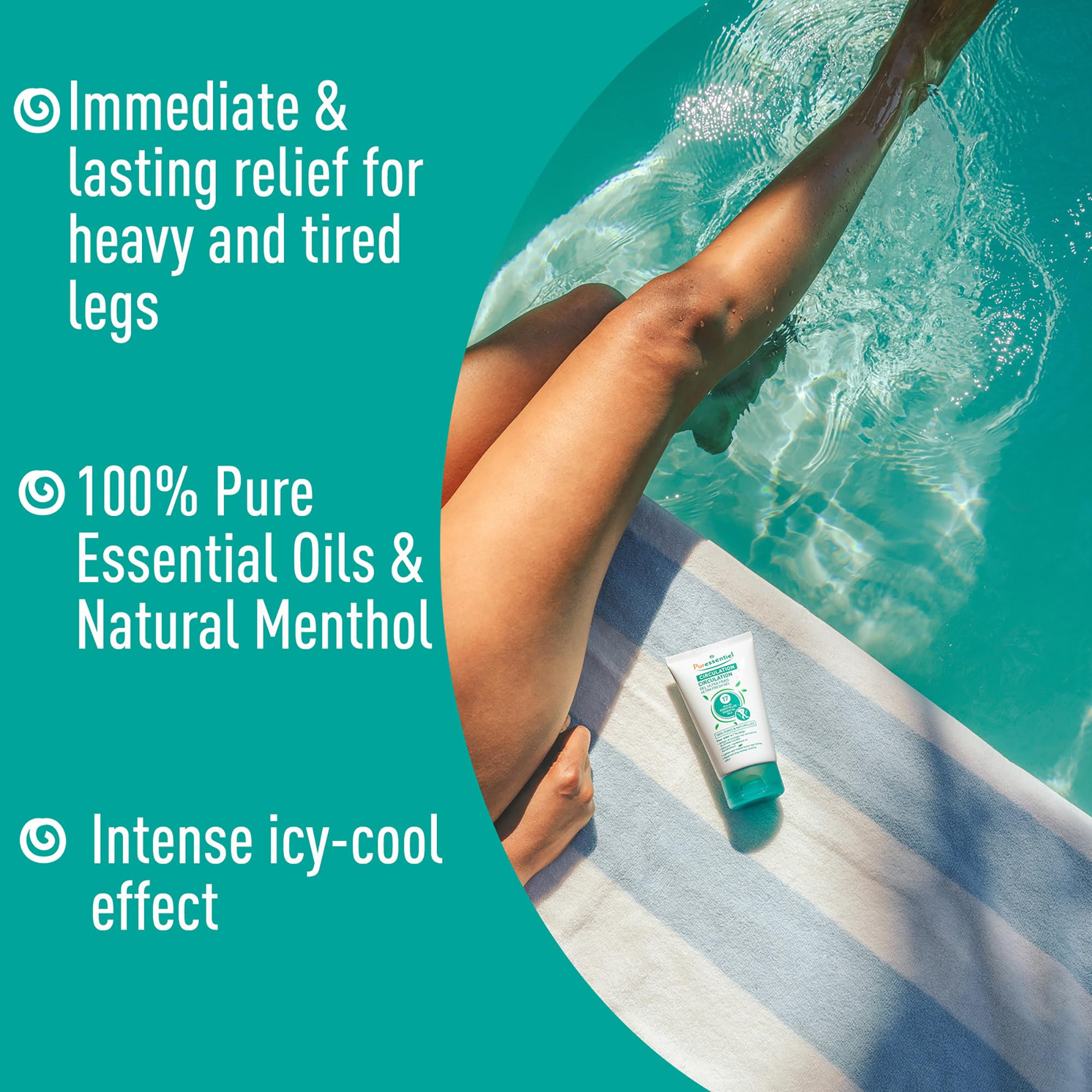 Puressentiel Soothing Gel for Tired Feet, Ankles, Legs - Aromatherapy Lotion with 17 Essential Oils for Body and Skin - Instant, Lasting Relief and Circulation - Natural and Alcohol Free - 4.22 oz Puressentiel buy supplements canada