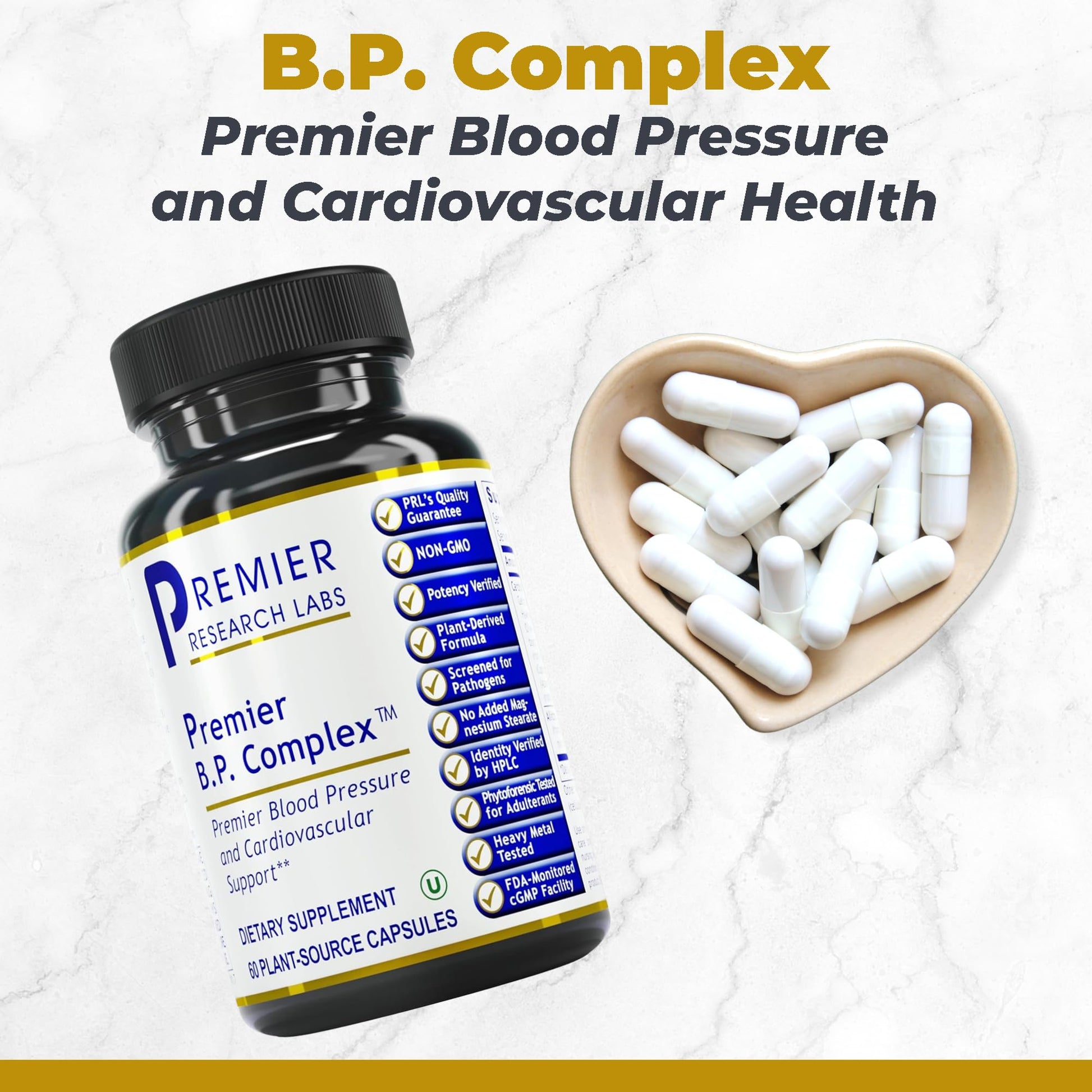 Premier Research Labs Premier BP Complex - Heart Health Supplements, BP Formula, Garlic Allicin Supplement, Natural Herbal BP Support Pills with Reishi & Cayenne Pepper - 60 Vegetarian Capsules Premier Research Labs buy supplements canada
