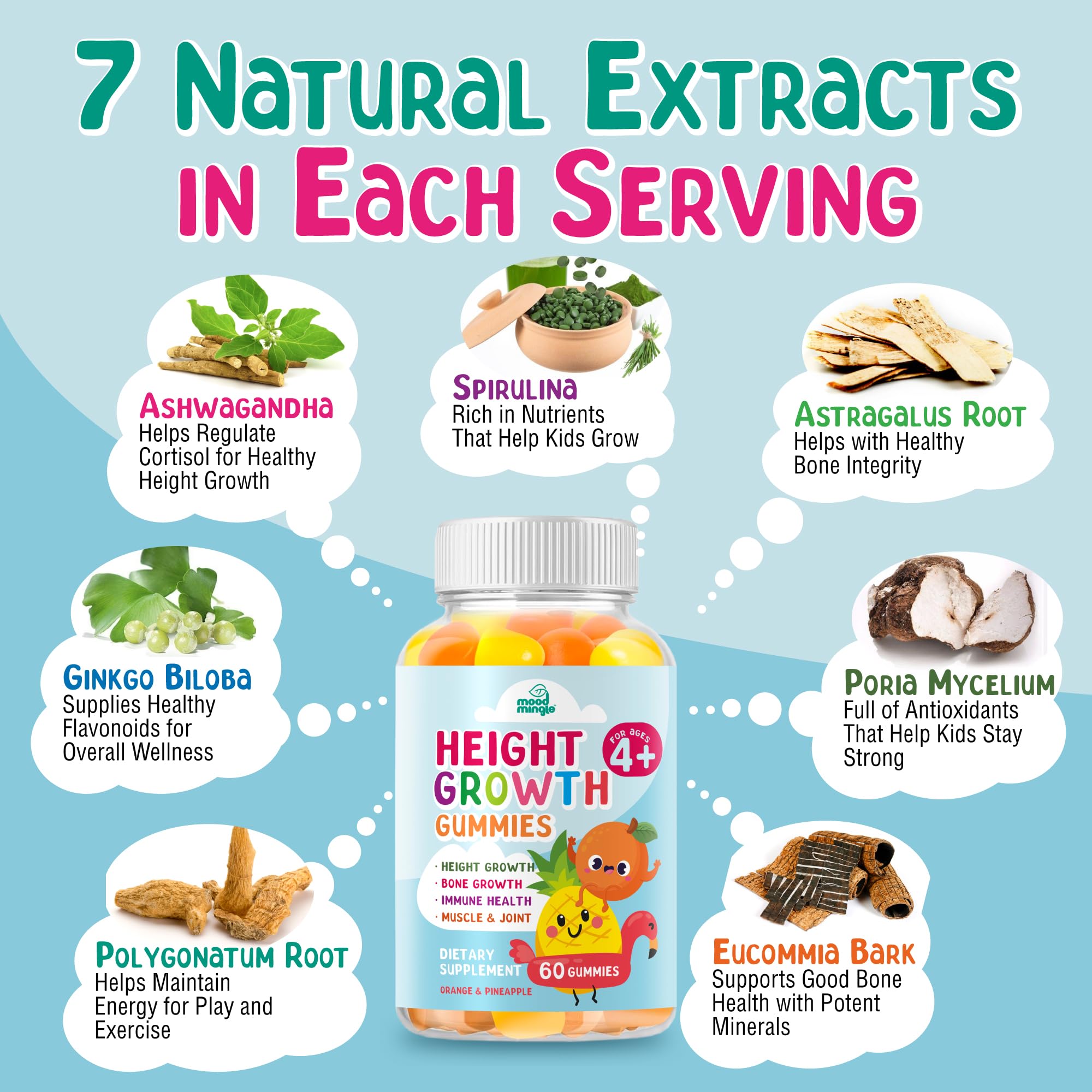 Height Growth Gummies Supplement - Kids Teens Height Increaser Maximizer Grow Taller Vitamins Mood Mingle buy supplements canada
