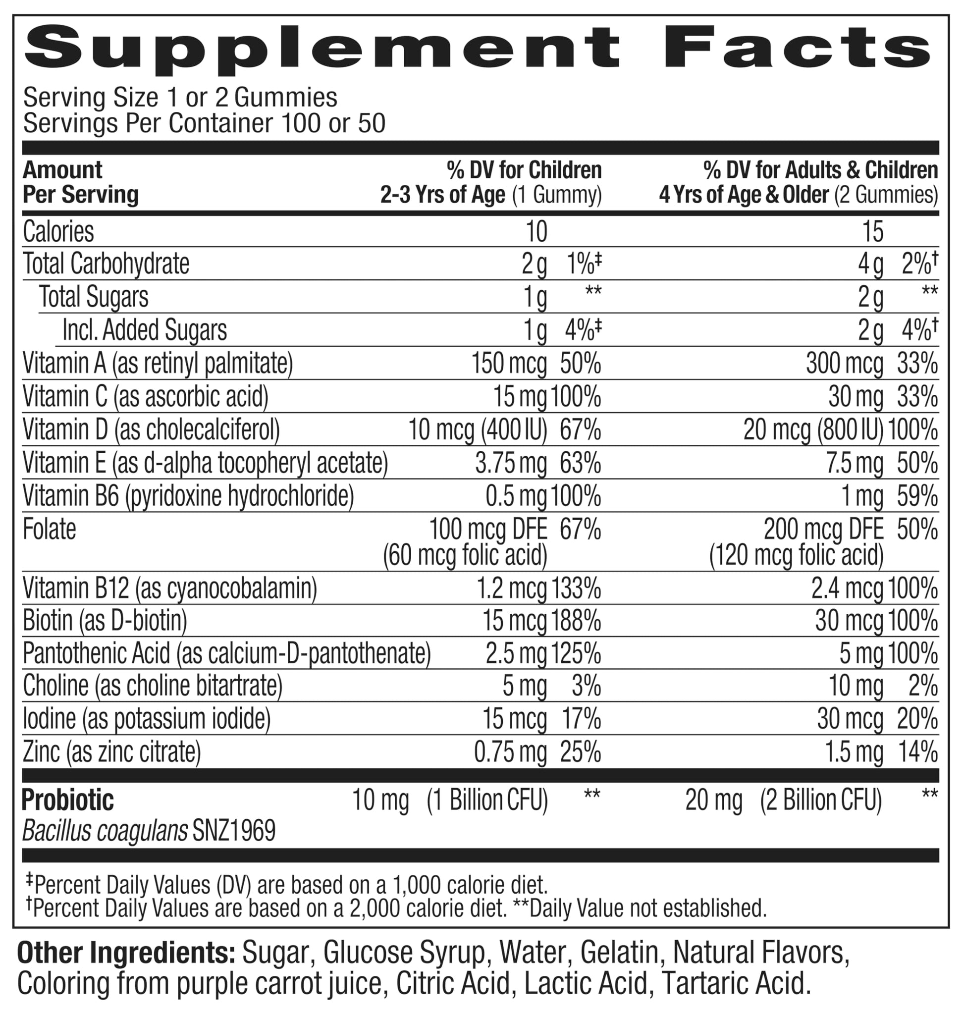 OLLY Kids Multivitamin & Probiotic Gummy, Digestive Support, Vitamins A, D, C, E, B, Zinc, Chewable Supplement, Berry Flavor, 50 day supply - 100 Count OLLY buy supplements canada