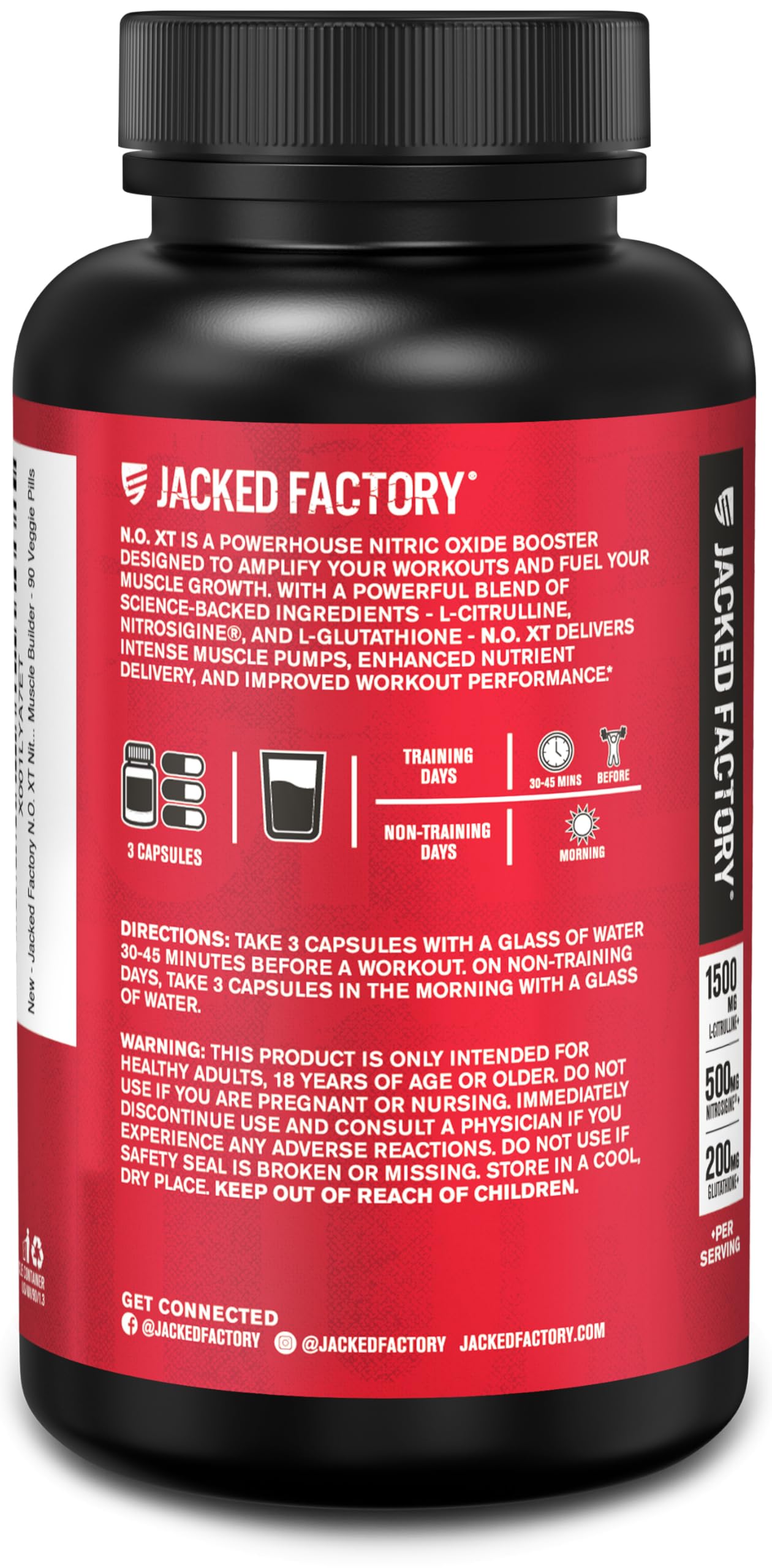 Jacked Factory N.O. XT Nitric Oxide Supplements for Men w/Nitrosigine L Arginine L Citrulline Supplement for Muscle Pumps & Vascularity - Pre Workout Jacked Factory buy supplements canada