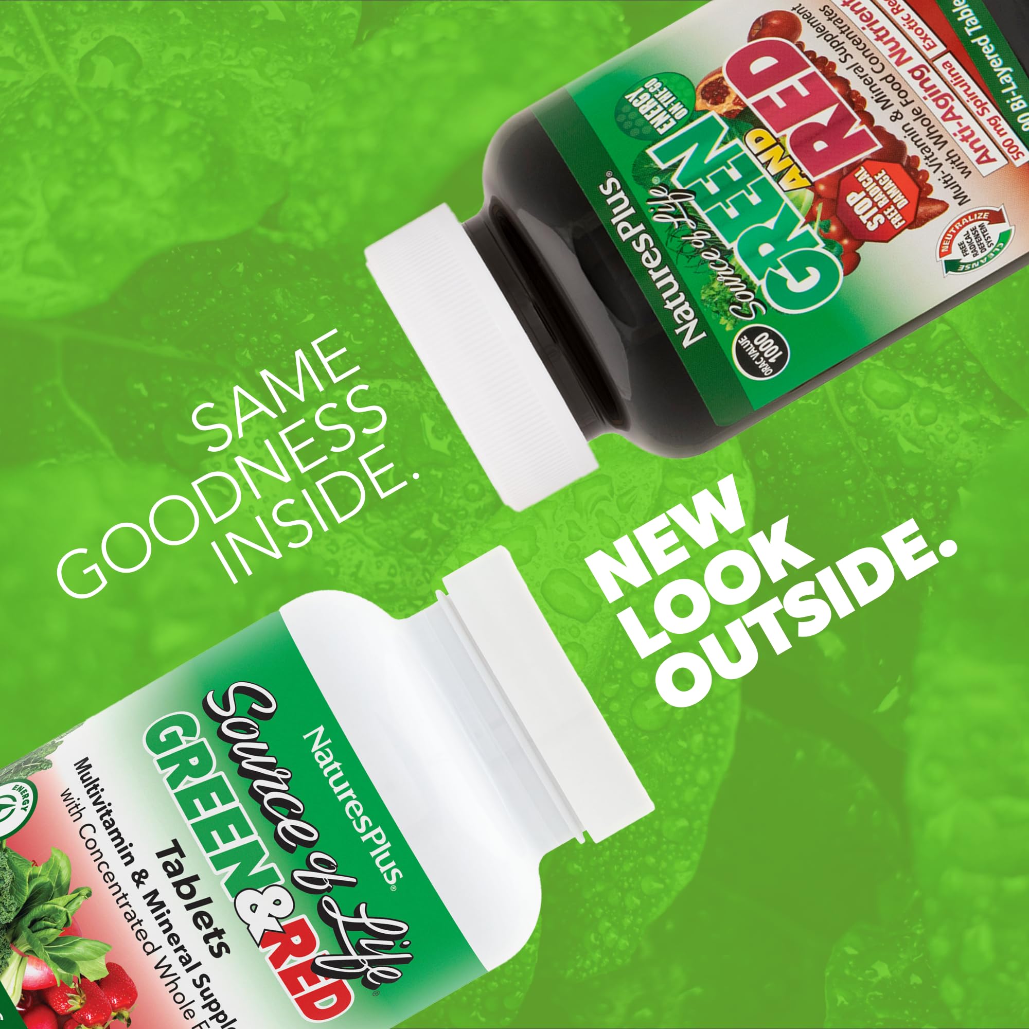 NaturesPlus Source of Life Green & Red Multivitamin - 90 Tablets - with Concentrated Whole Foods - Vegetarian, Gluten Free - 30 Servings NaturesPlus buy supplements canada