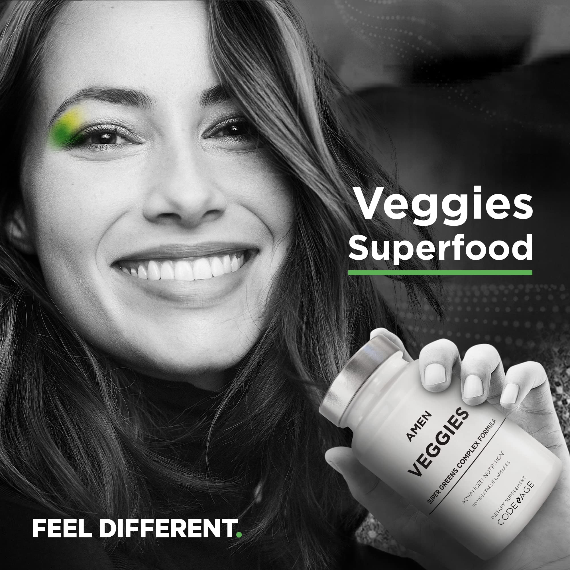 Amen Veggies, Daily Veggies Vitamins Supplement, Vegetables Vegan Blend & Whole-Food Raw Greens Multivitamin Capsules, Mushroom Complex, Superfood, Minerals, Green Vegetable Nutrients, Non-GMO, 90 ct Amen buy supplements canada