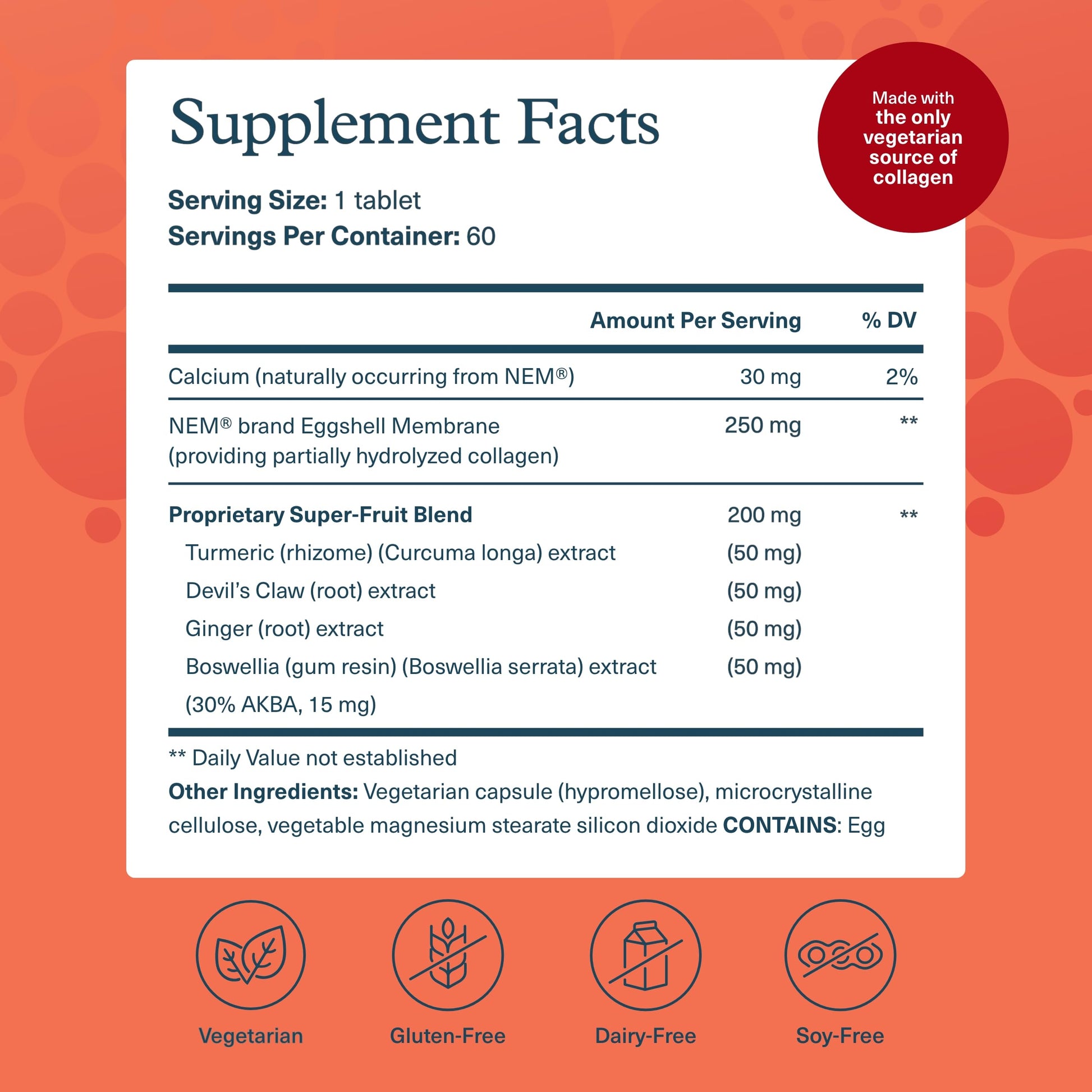 Youtheory Joint Collagen - Vegetarian Collagen Supplement with NEM Eggshell Membrane & Boswellia Extract - Dairy, Soy & Gluten Free - 60 Vegetarian Capsules Youtheory buy supplements canada