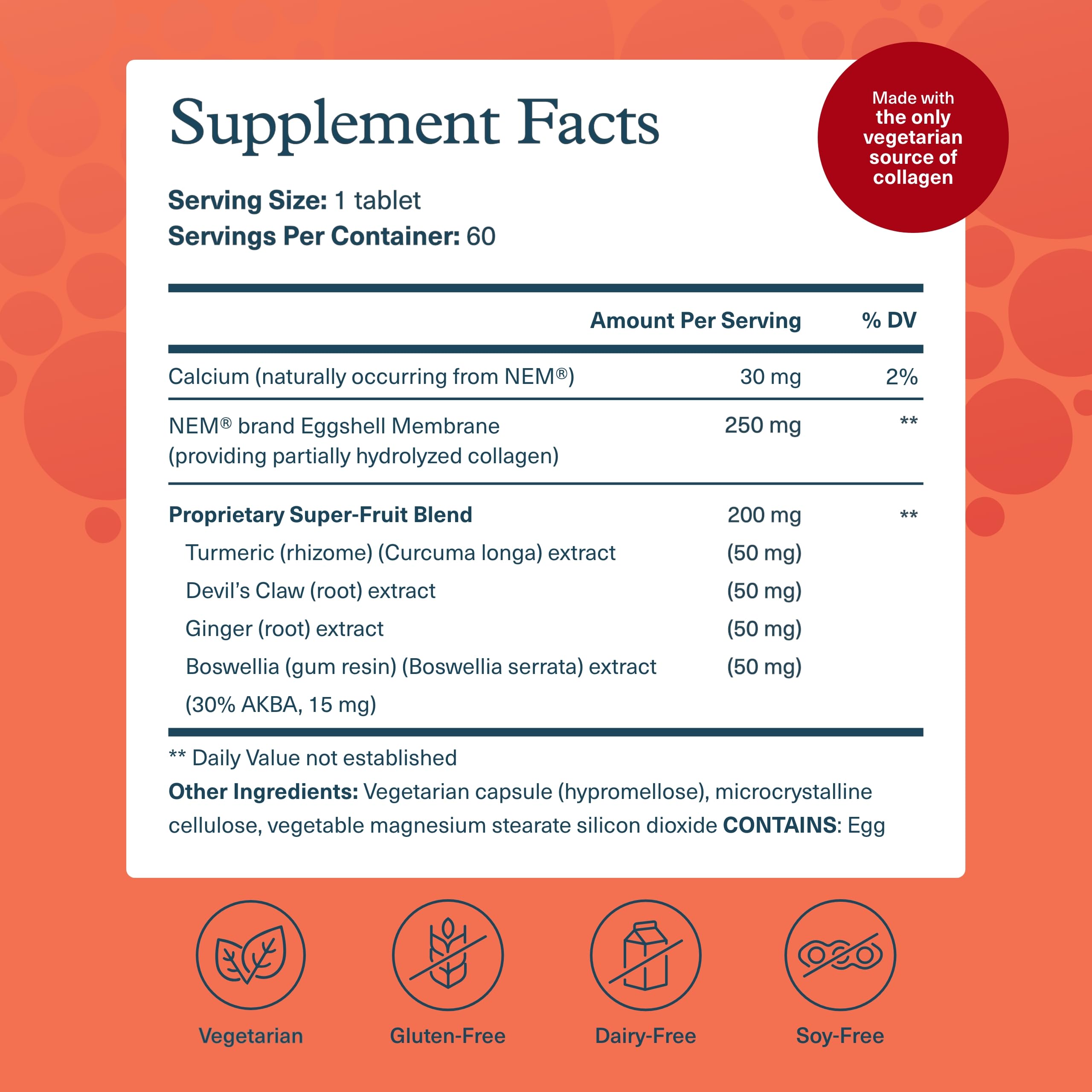 Youtheory Joint Collagen - Vegetarian Collagen Supplement with NEM Eggshell Membrane & Boswellia Extract - Dairy, Soy & Gluten Free - 60 Vegetarian Capsules Youtheory buy supplements canada