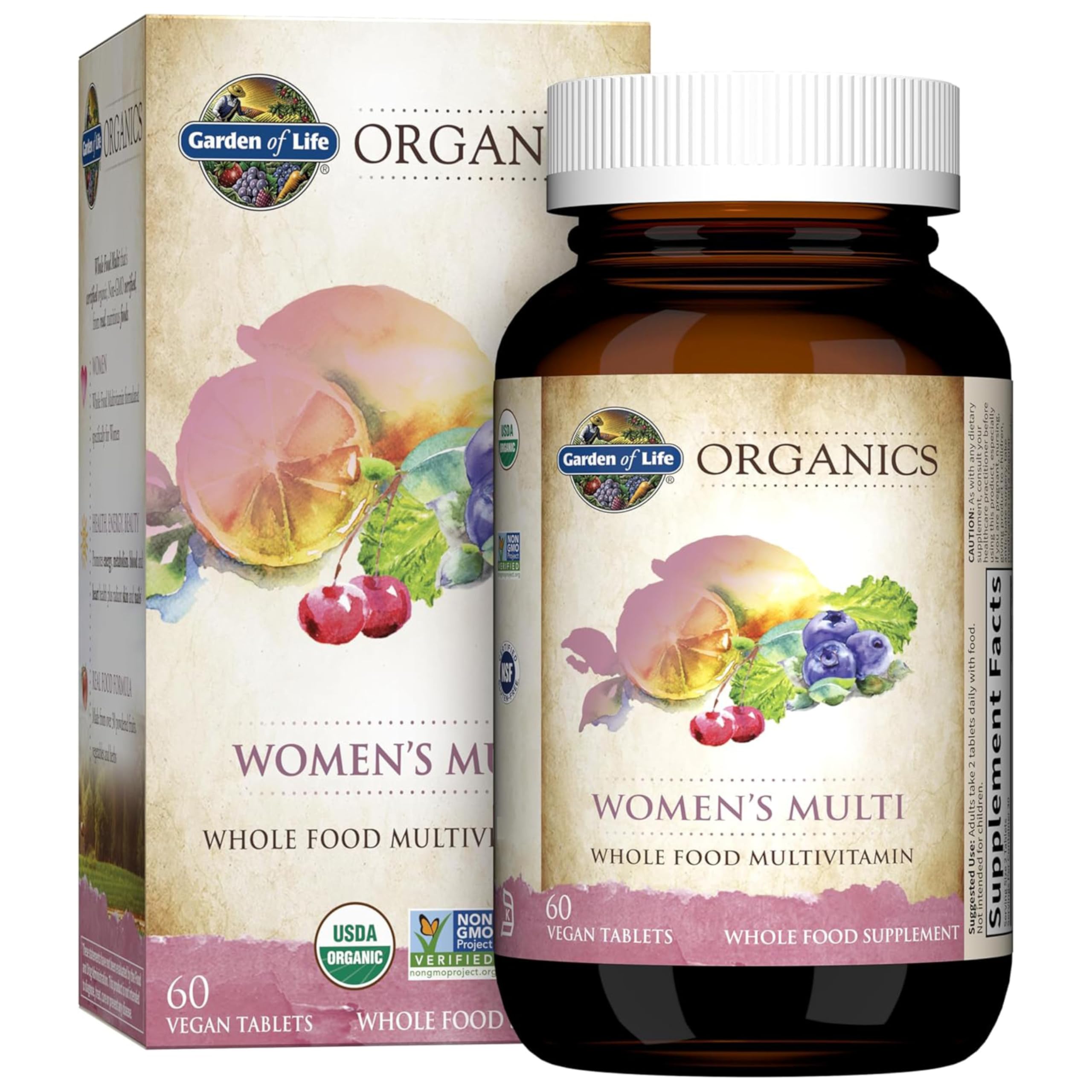 Garden of Life Organics Organic Multivitamin for Women - Womens Multi with Vitamin C, D, Folate, B6, B12, Biotin, Iron Garden of Life buy supplements canada