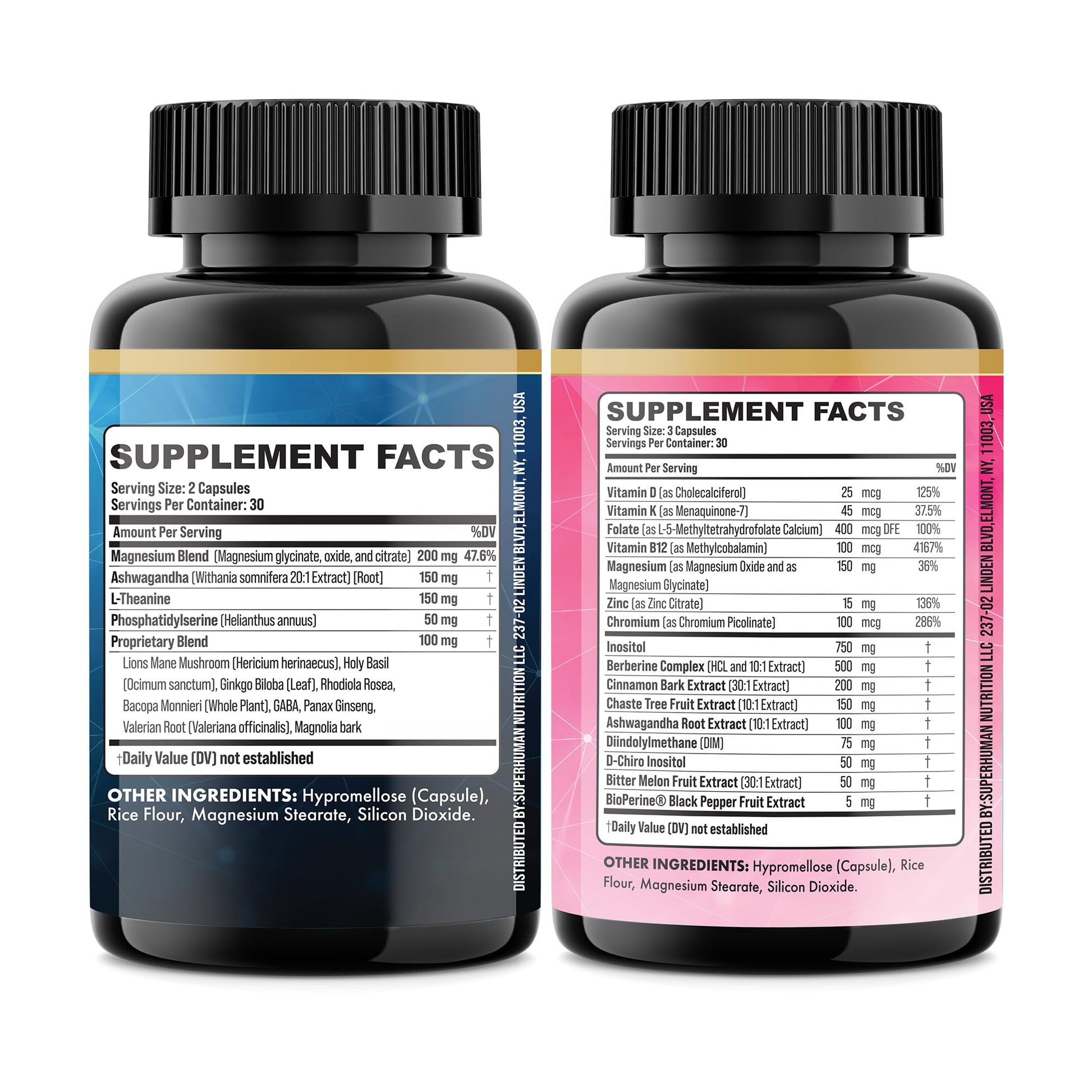 Parrox Cortisol & Myo-Inositol Supplement Bundle, Soothe & Smooth Bundle, 13-in-1 Cortisol Balance, Magnesium, Ashwagandha, L-Theanine, D-Chiro Inositol, Folate, Berberine, Chasteberry (150 Capsules) Parrox buy supplements canada