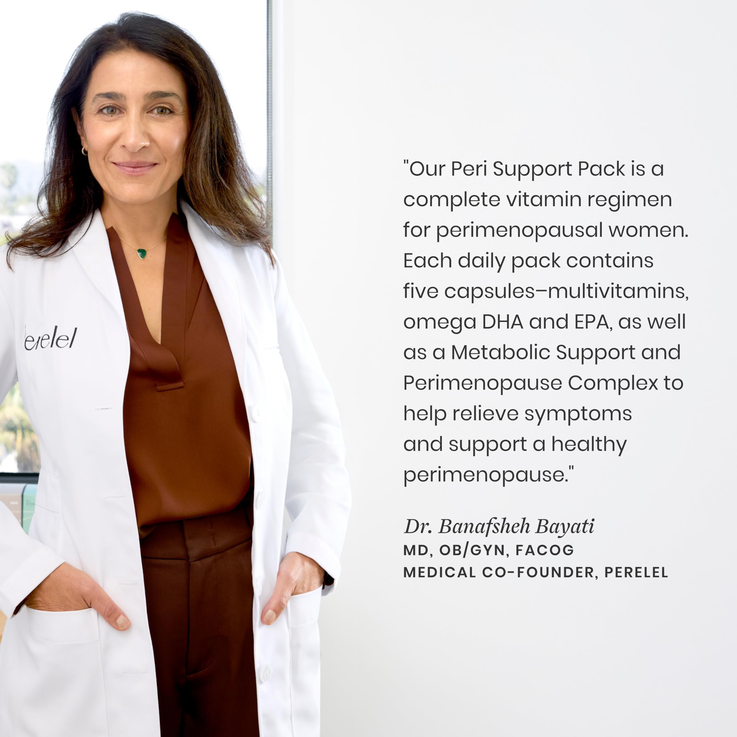Perelel Peri Support Pack, Perimenopause Vitamins for Women, for Womens Nutrition Support & Overall Wellness, Soy & Gluten Free, Non GMO, 30 Daily Pill Packs Perelel buy supplements canada