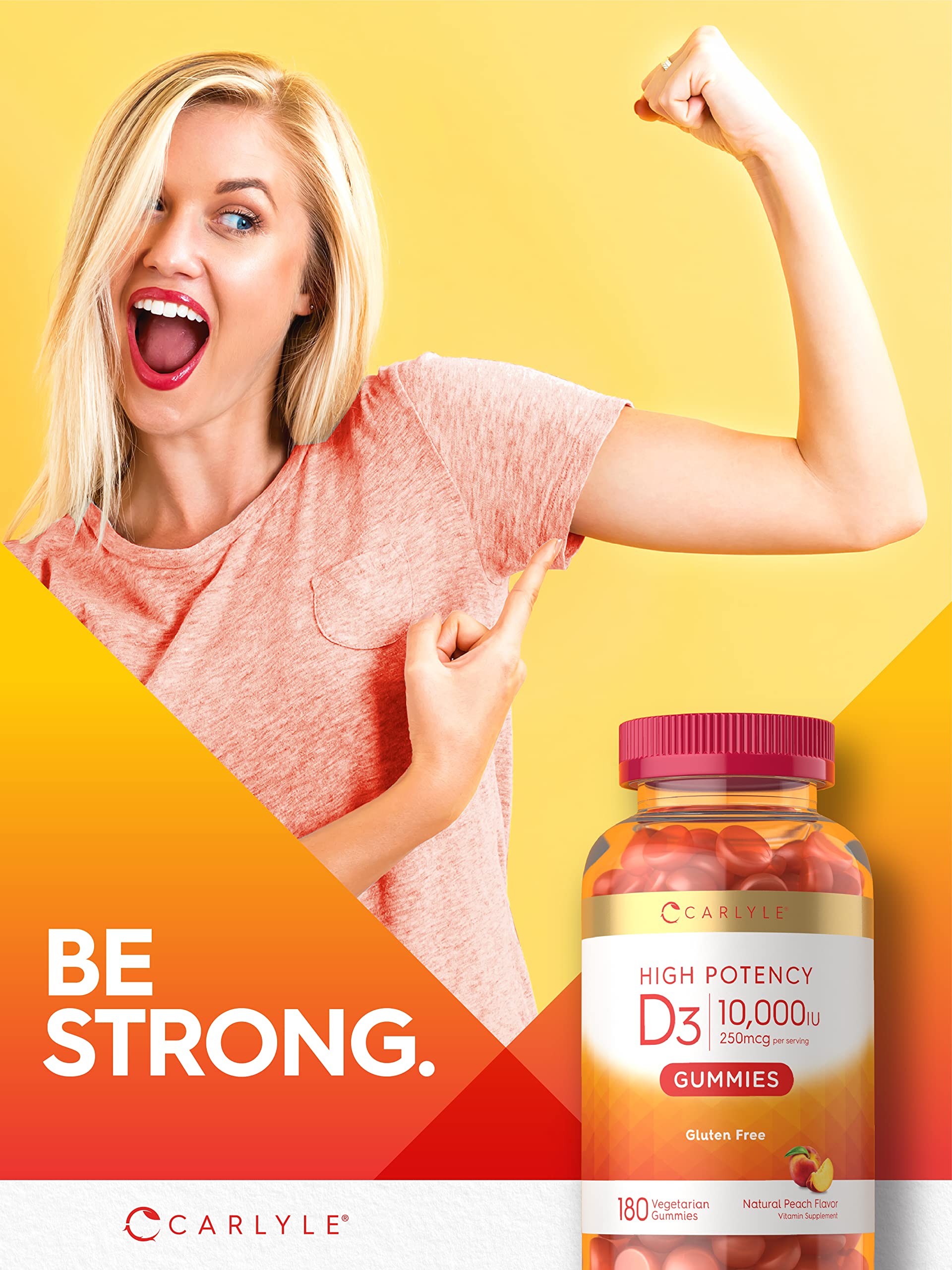 Carlyle Vitamin D3 Gummies | 10,000 iu | 180 Count | Vegetarian, Non-GMO Carlyle buy supplements canada