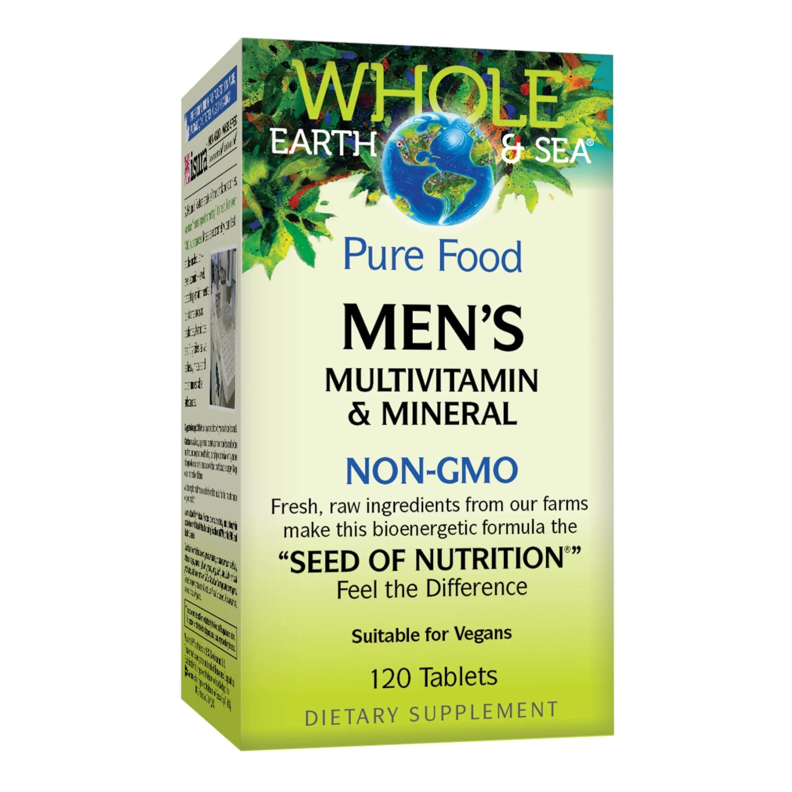 Natural Factors Whole Earth & Sea Men's Multivitamin s& Mineral, 1 Serving Contains Nutrition Equivalent to ½ lb of Veggies, 120 Tablets Natural Factors buy supplements canada