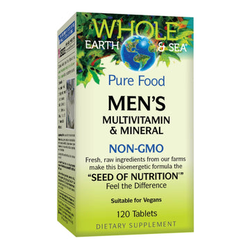 Natural Factors Whole Earth & Sea Men's Multivitamin s& Mineral, 1 Serving Contains Nutrition Equivalent to ½ lb of Veggies, 120 Tablets Natural Factors buy supplements canada