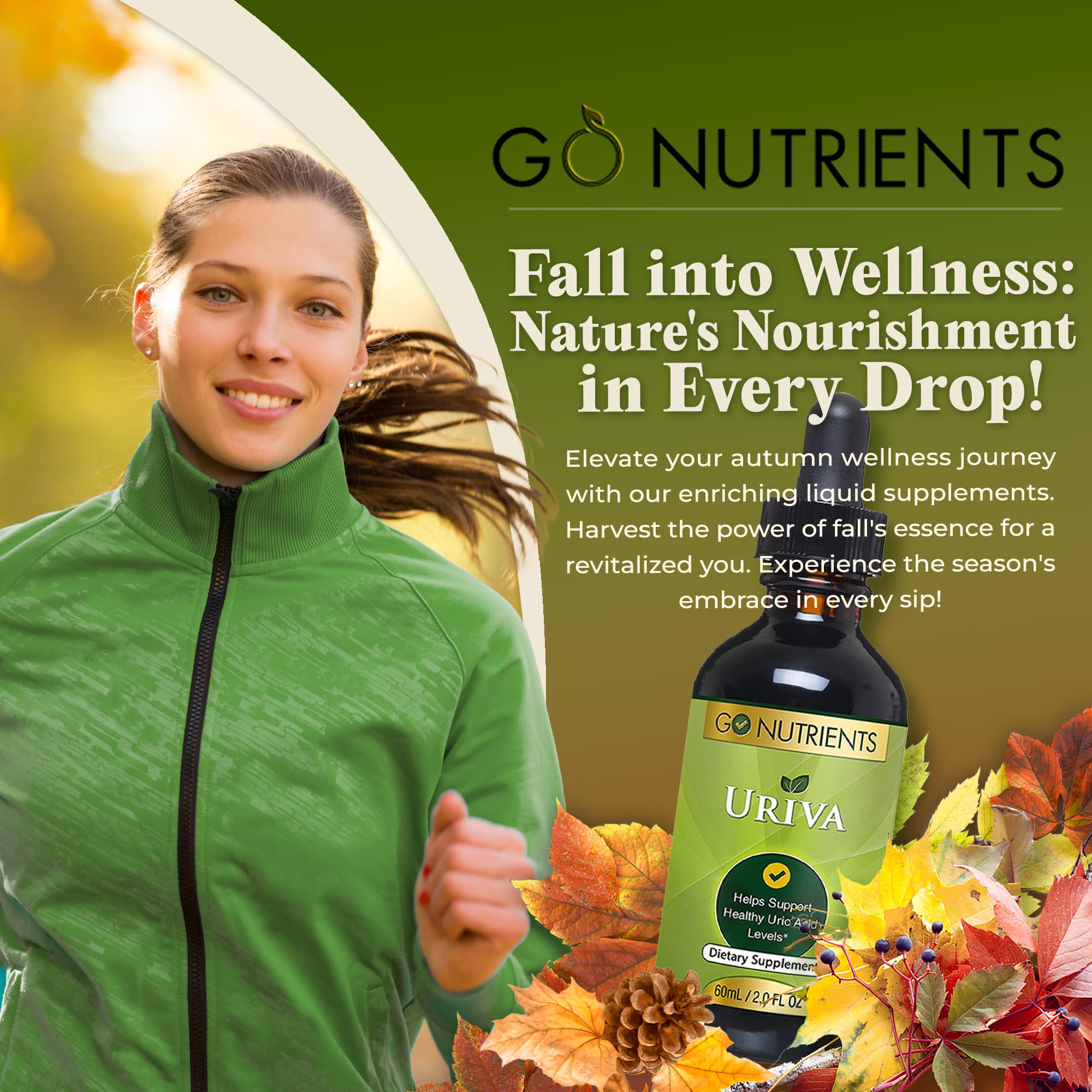 Go Nutrients Uriva Advanced Uric Acid Flush Cleanse with Tart Cherry Extract Celery Seed Extract Turmeric Go Nutrients buy supplements canada