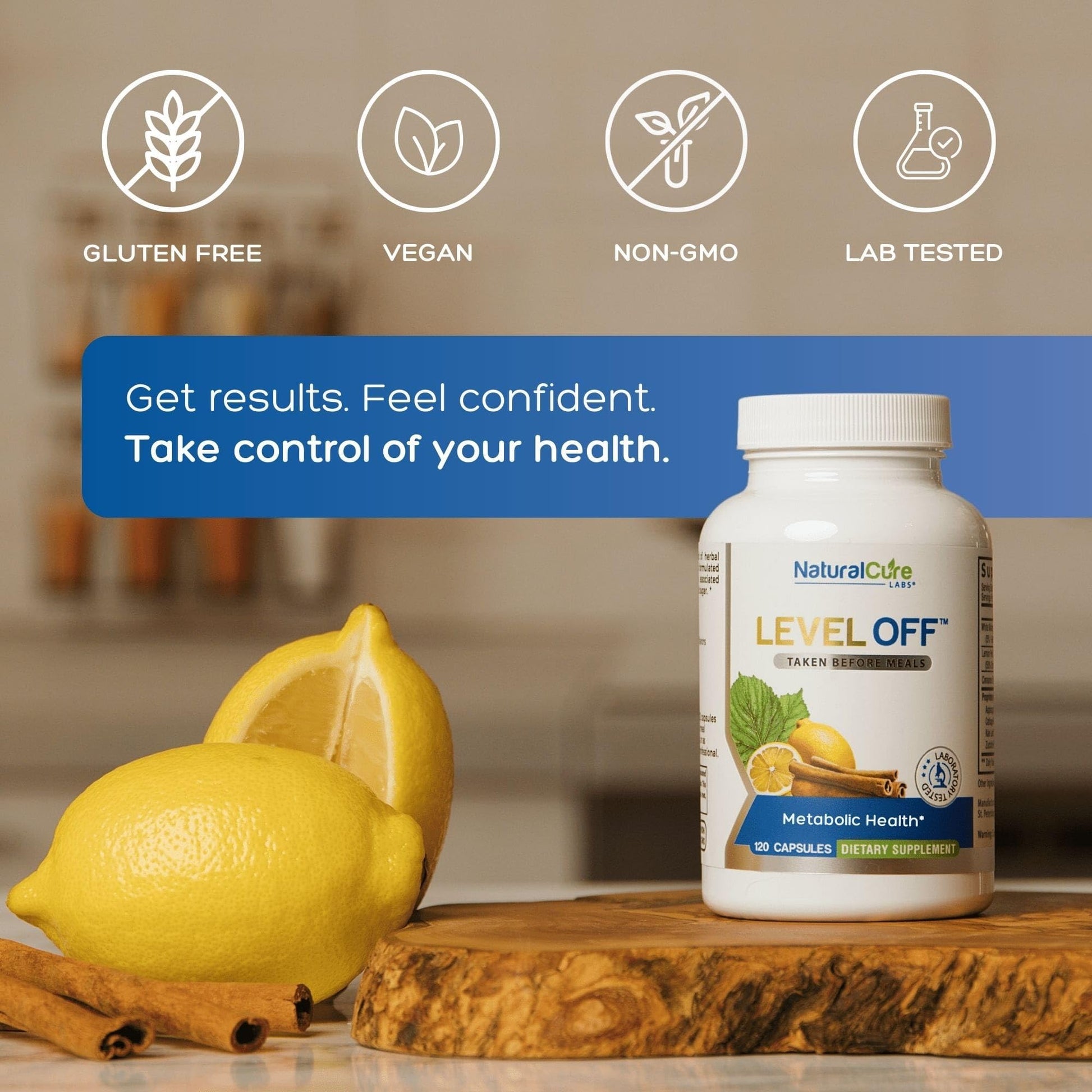 Natural Cure Labs Level Off Anti Spike Formula Glucose Supplement – Capsules for Metabolic Health, Helps Moderate Glucose Spikes, Vegan, Non-GMO, Gluten Free (120 Count (Pack of 1)) Natural Cure Labs buy supplements canada