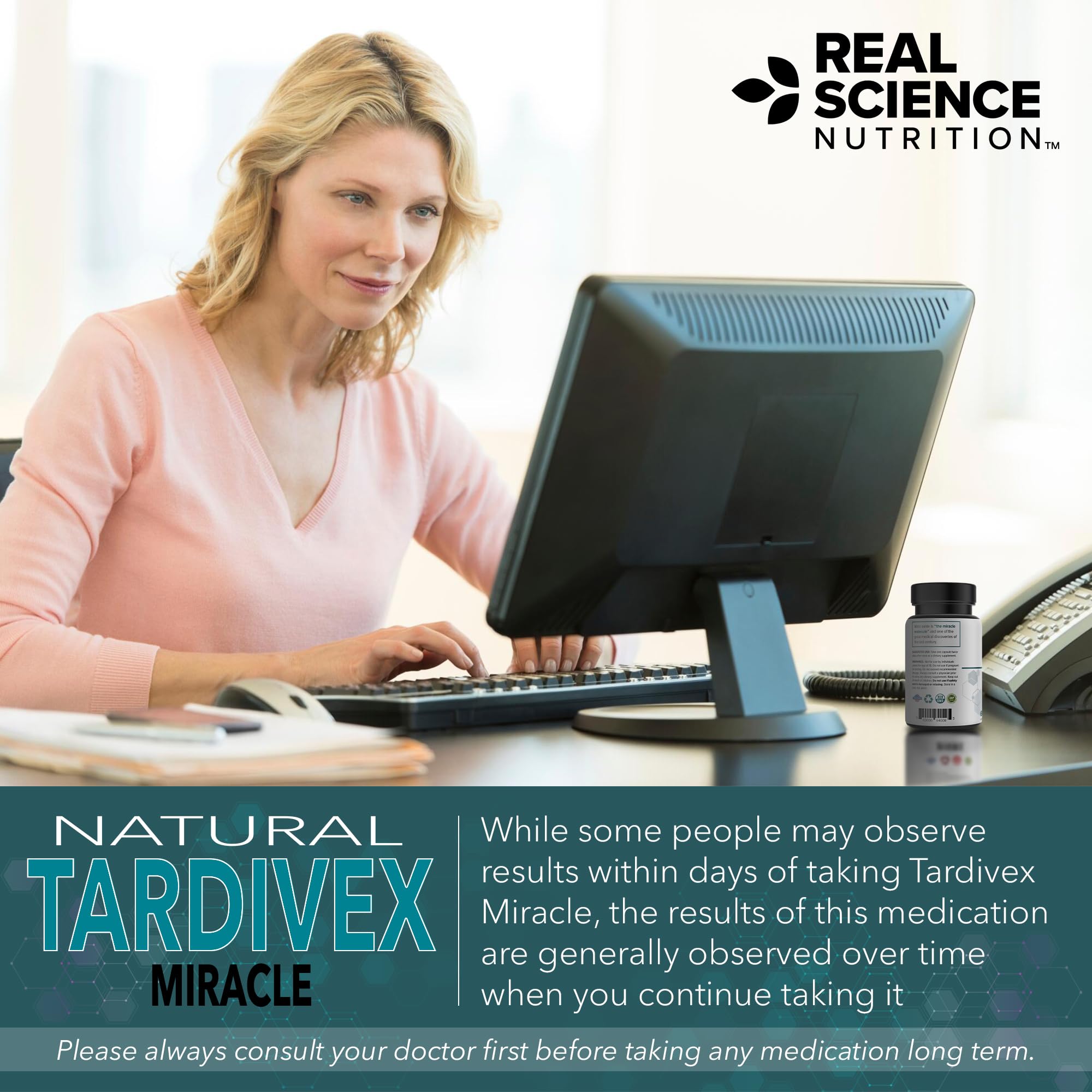 Real Science Tardivex All Natural Nerve Support Supplement for Neurological Balance - Includes Vinitrox, GABA & Essential Vitamins for Controlled Movement & Coordination - Made in USA, 60 Caps Real Science Nutrition buy supplements canada