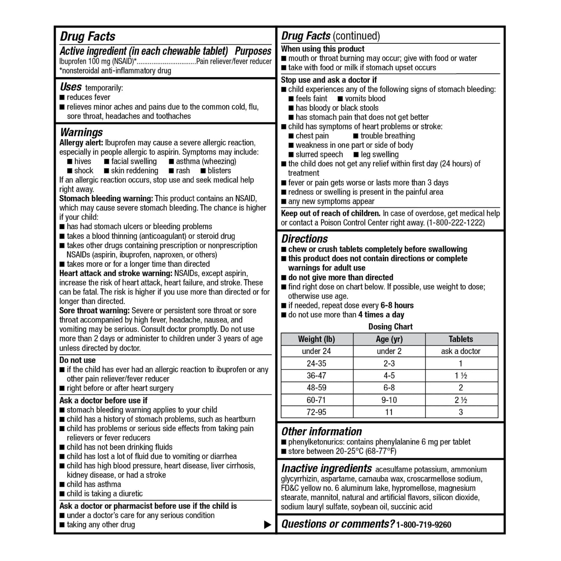 GoodSense Children's Ibuprofen Chewable Tablets, 100 mg, 24 Count, Pain Reliever and Fever Reducer (NSAID), Temporarily Reduces Fever and Relieves Minor Aches and Pain GoodSense buy supplements canada