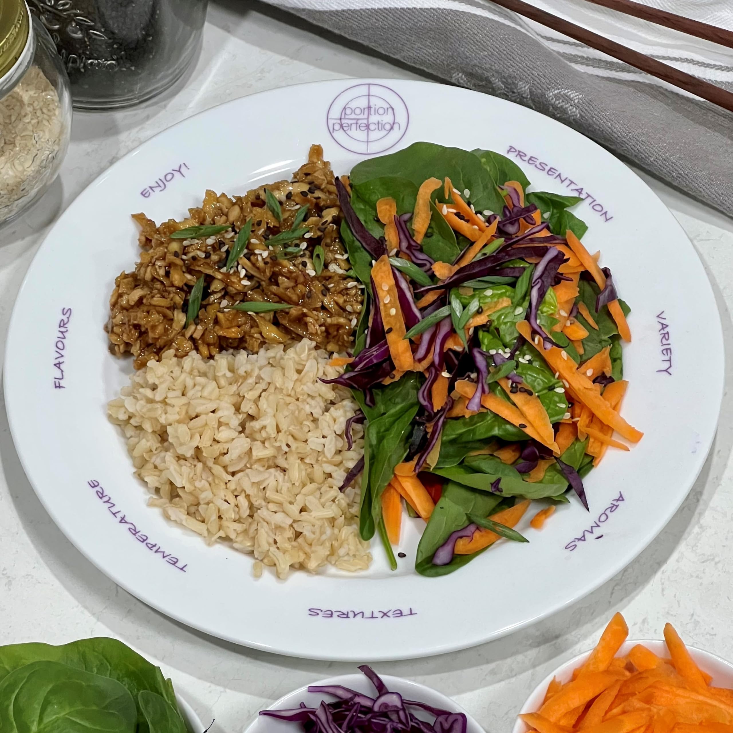 Portion Perfection Melamine 2 Pack 10” Portion Plates for Adults with Low Calorie Meal Plan Portion Perfection buy supplements canada
