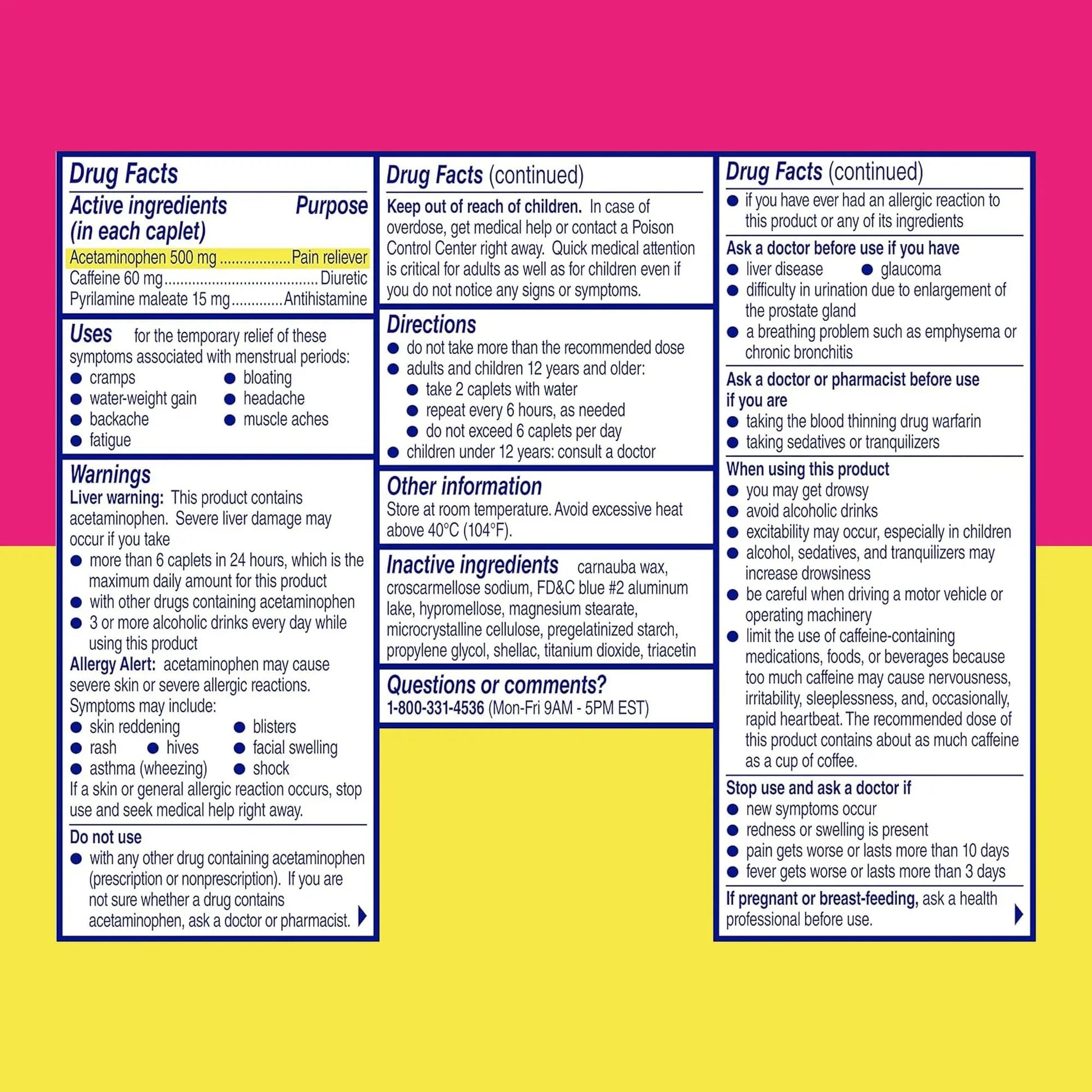 Midol Complete Menstrual Pain Relief Caplets with Acetaminophen for Period Cramps, and Menstrual Symptom Relief - 40 Count (Pack of 3) (Packaging May Vary) Midol buy supplements canada