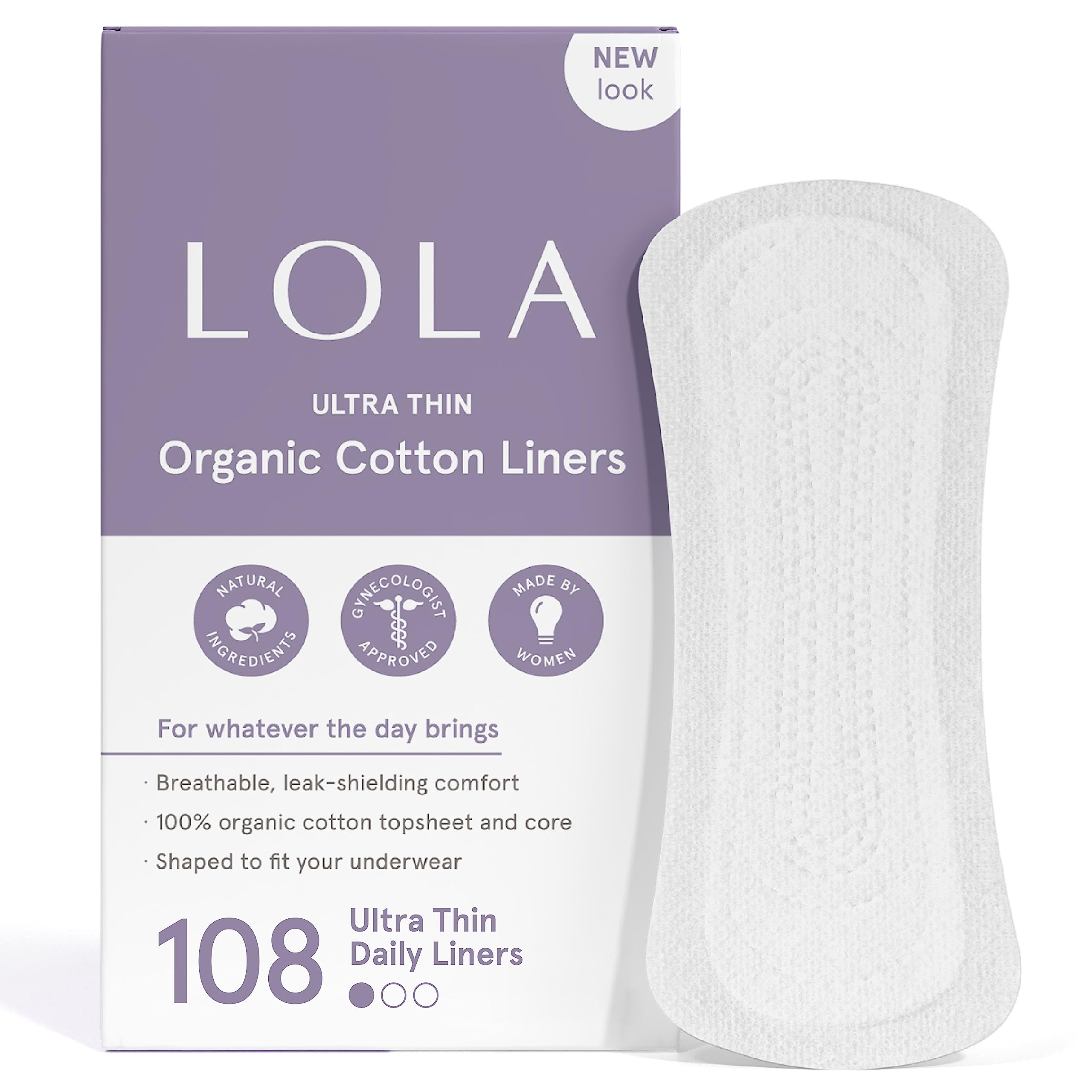 LOLA Ultra Thin Liners, 108 Count - Cotton Panty Liners for Women, Hypoallergenic Pads for Women LOLA buy supplements canada