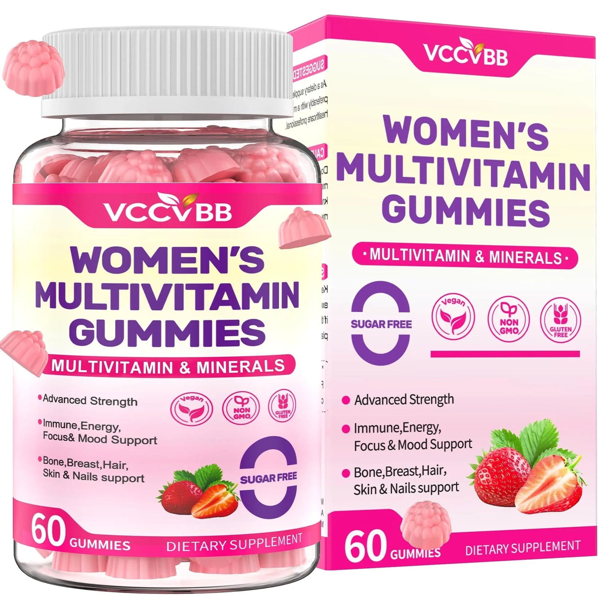 VCCVBB All-in-One Women's Multivitamin Gummies with Complete Vitamin & Mineral Complex, Herbal Blends for Energy, Overall Health VCCVBB buy supplements canada