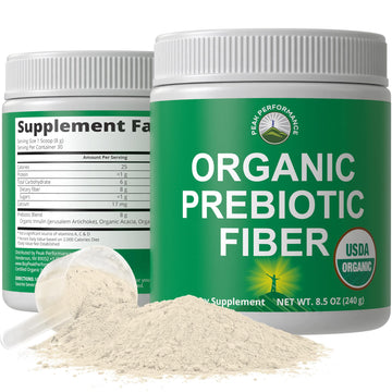 USDA Organic Prebiotic Fiber 3-in-1 Vegan Powder for Gut Health. Raw Whole Food Plant Based Prebiotics Digestive Supplement with Organic Inulin (Jerusalem Artichoke), Acacia Fibers, SunFiber Peak Performance buy supplements canada