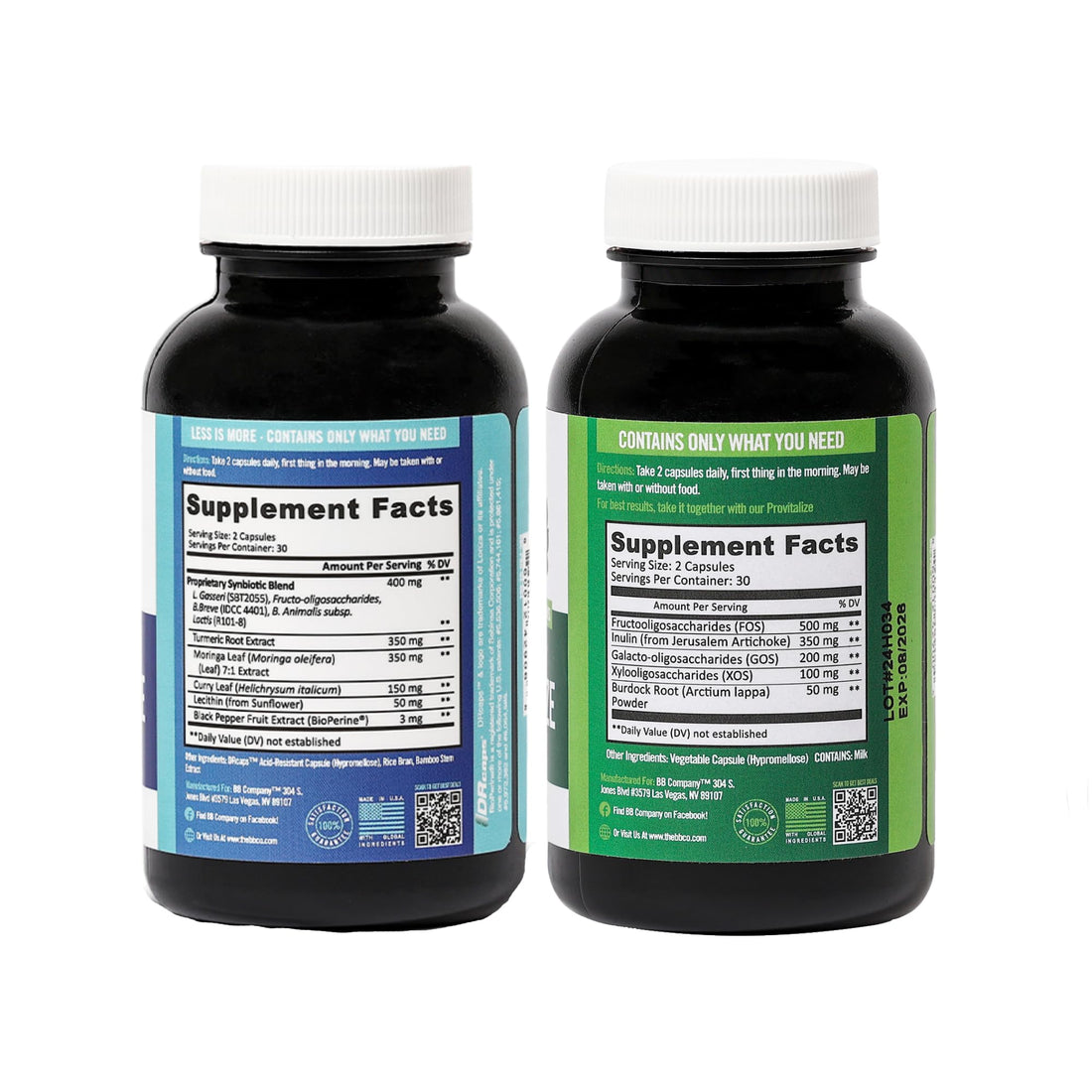 BB Company Slim Gut Bundle | Menopause Prebiotics and Probiotics for Women | Gut Vitamins for Digestive Health | Supports Joint Health BB Company buy supplements canada