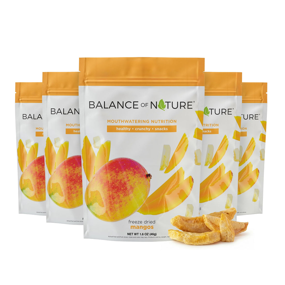 Balance of Nature Freeze-Dried Mangos (5 Pack) – 100% Real Fruit, Crunchy Mango Slices, Healthy Snack, Mouthwatering Nutrition, Gluten-Free, Vegan, No Sugar Added, Five 1.6 oz Bags Balance of Nature buy supplements canada