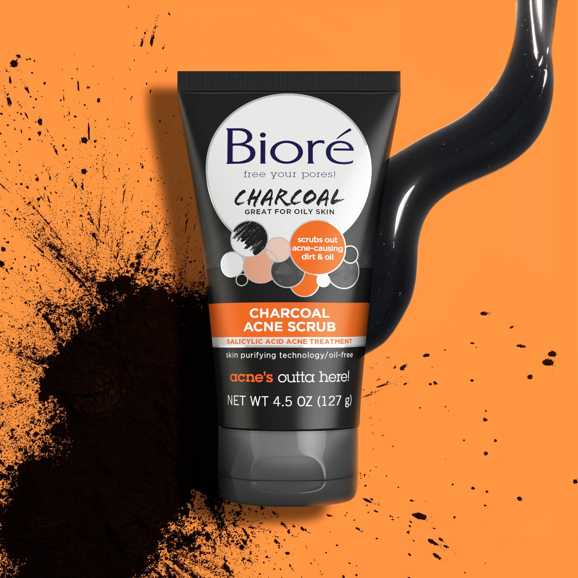 Bioré Charcoal Acne Face Scrub, with 1% Salicylic Acid and Natural Charcoal, Helps Prevent Biore buy supplements canada