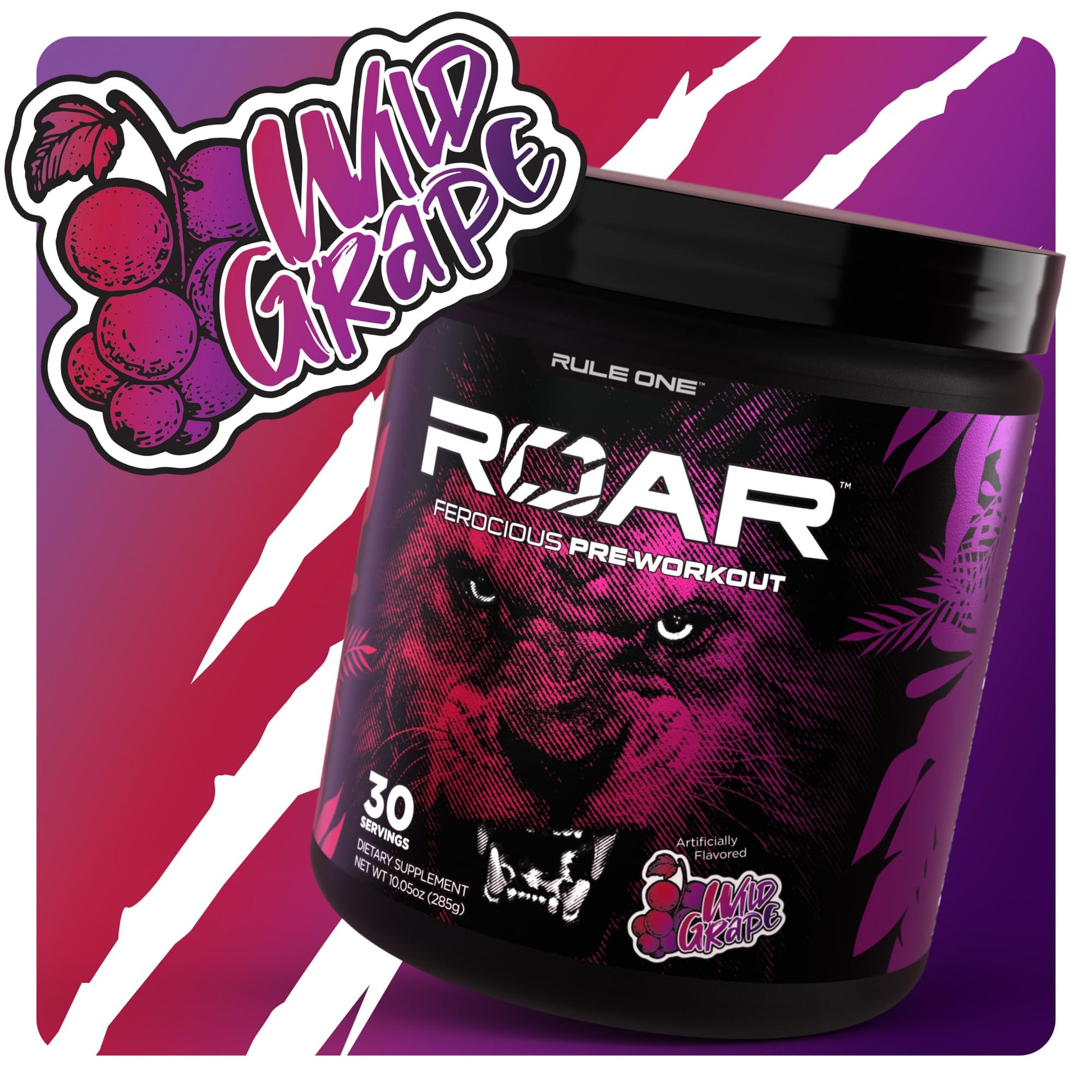 Rule 1 R1 Roar, Wild Grape - 10.05 oz - Pre-Workout Powder - with Creatine, Beta-Alanine Rule 1 Proteins buy supplements canada