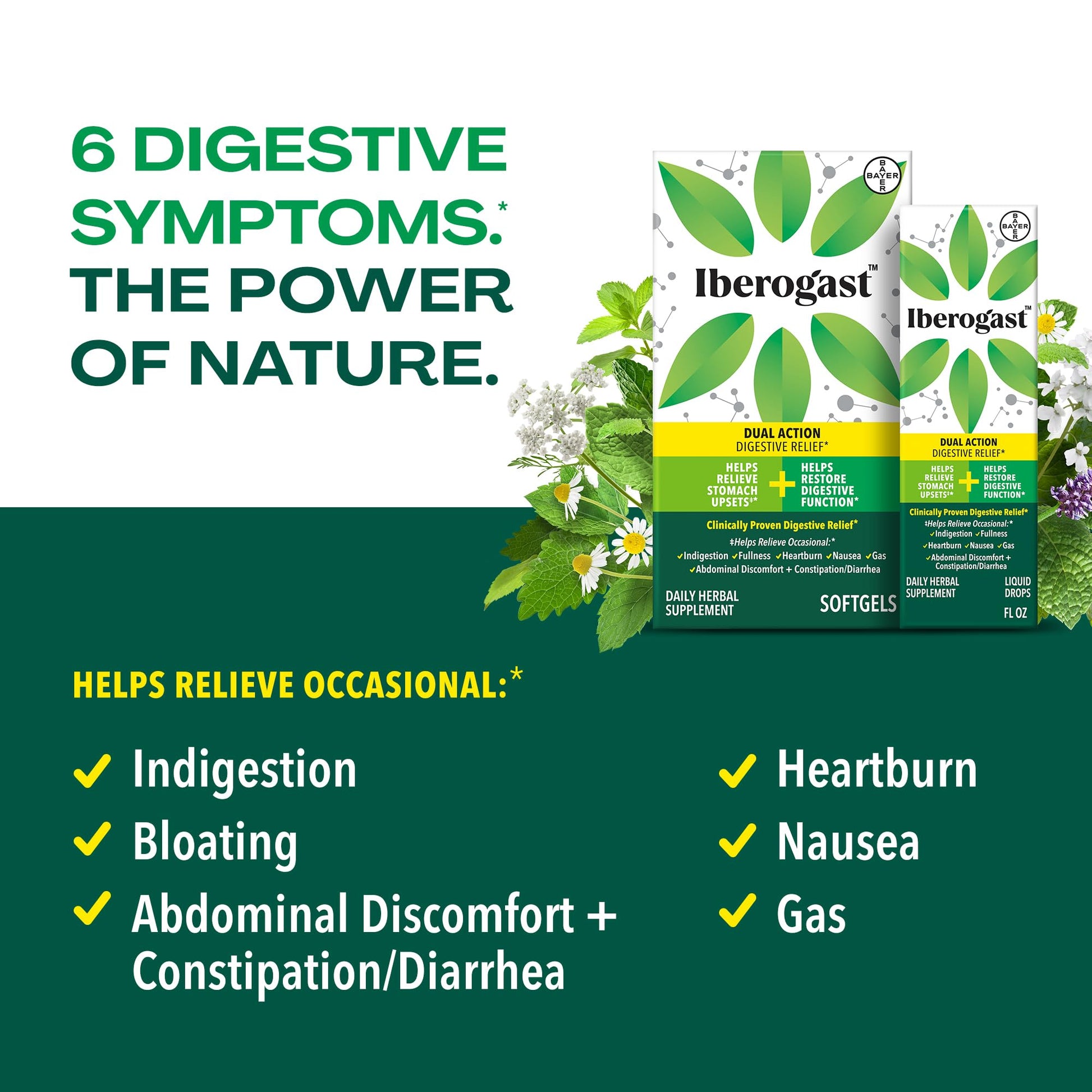 Iberogast Softgels, Herbal Relief of Stomach Upsets: Occasional Indigestion, Bloating, Gas, Nausea, Upset Stomach; 6-Herb Blend with Iberis Amara, Iberogast buy supplements canada