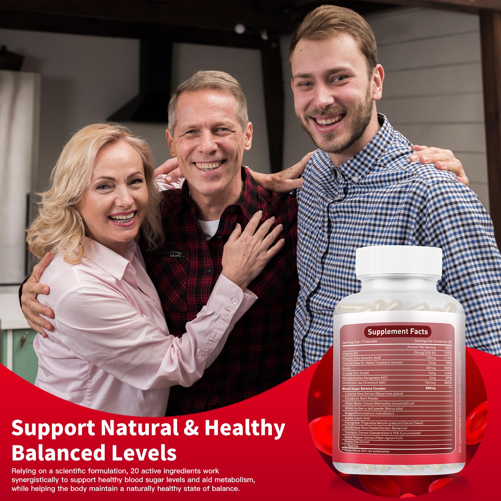 Blood Sugar Complex Supplement – Natural with 20 Active Herbs and Vitamins, Including Cinnamon, Bitter Melon, Black Pepper, Licorice, Vegan, Non-GMO, Gluten-Free, 60 Capsules HOWEEJET buy supplements canada