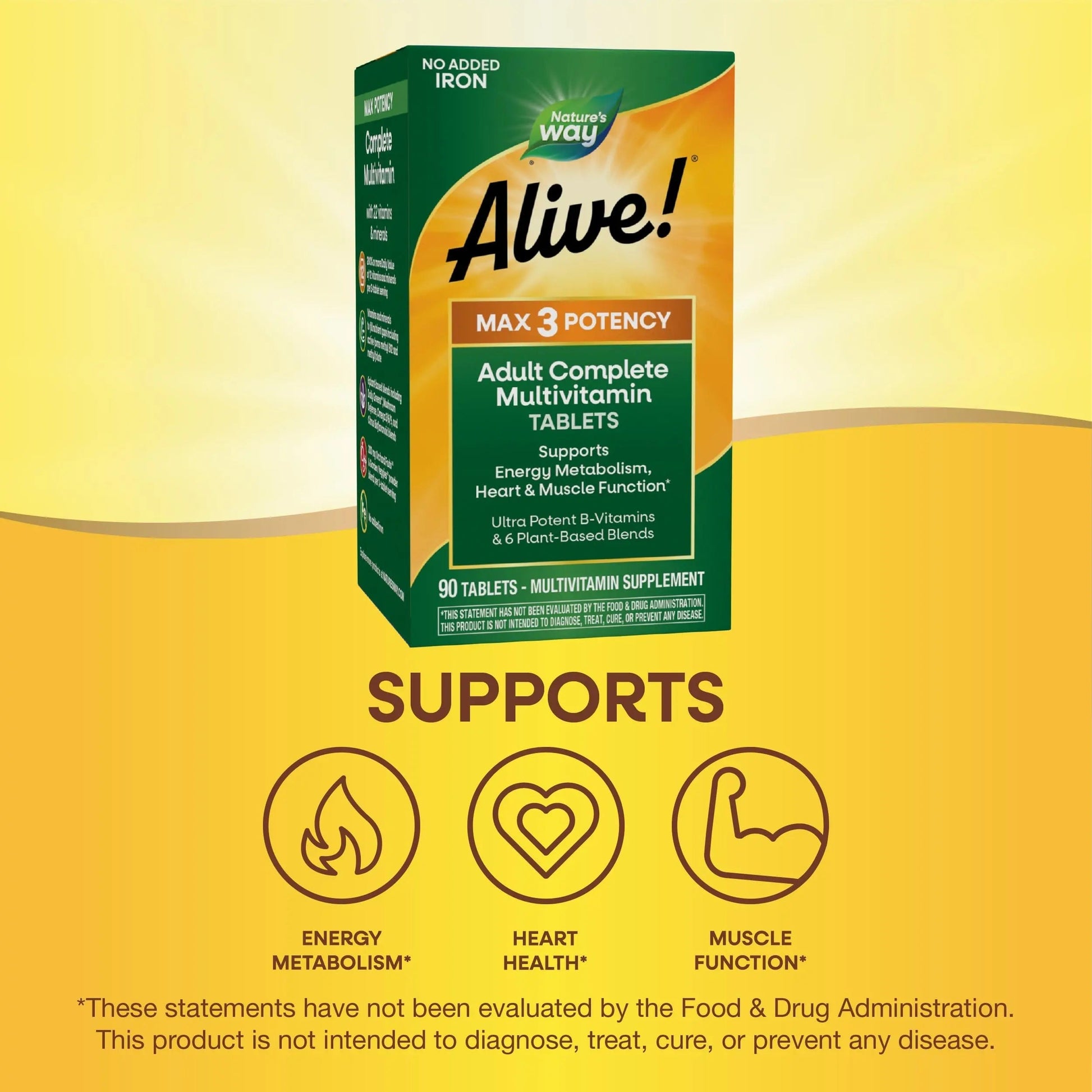 Nature's Way Alive! Max3 Potency Adult Complete Multivitamin, High Potency B-Vitamins to Support Energy Metabolism Nature's Way buy supplements canada