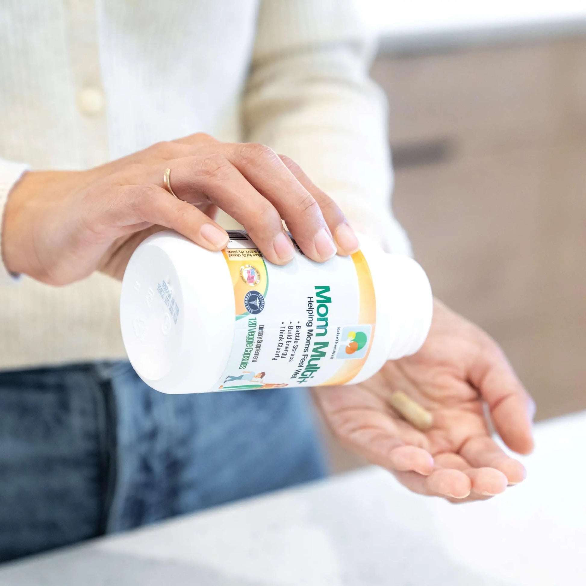 Raise Them Well Mom Multi+ Daily Multivitamin for Women with Active Folate, Adaptogens & Bacopa, Energy, Stress & Cognitive Support, 120 Veggie Capsules Raise Them Well buy supplements canada