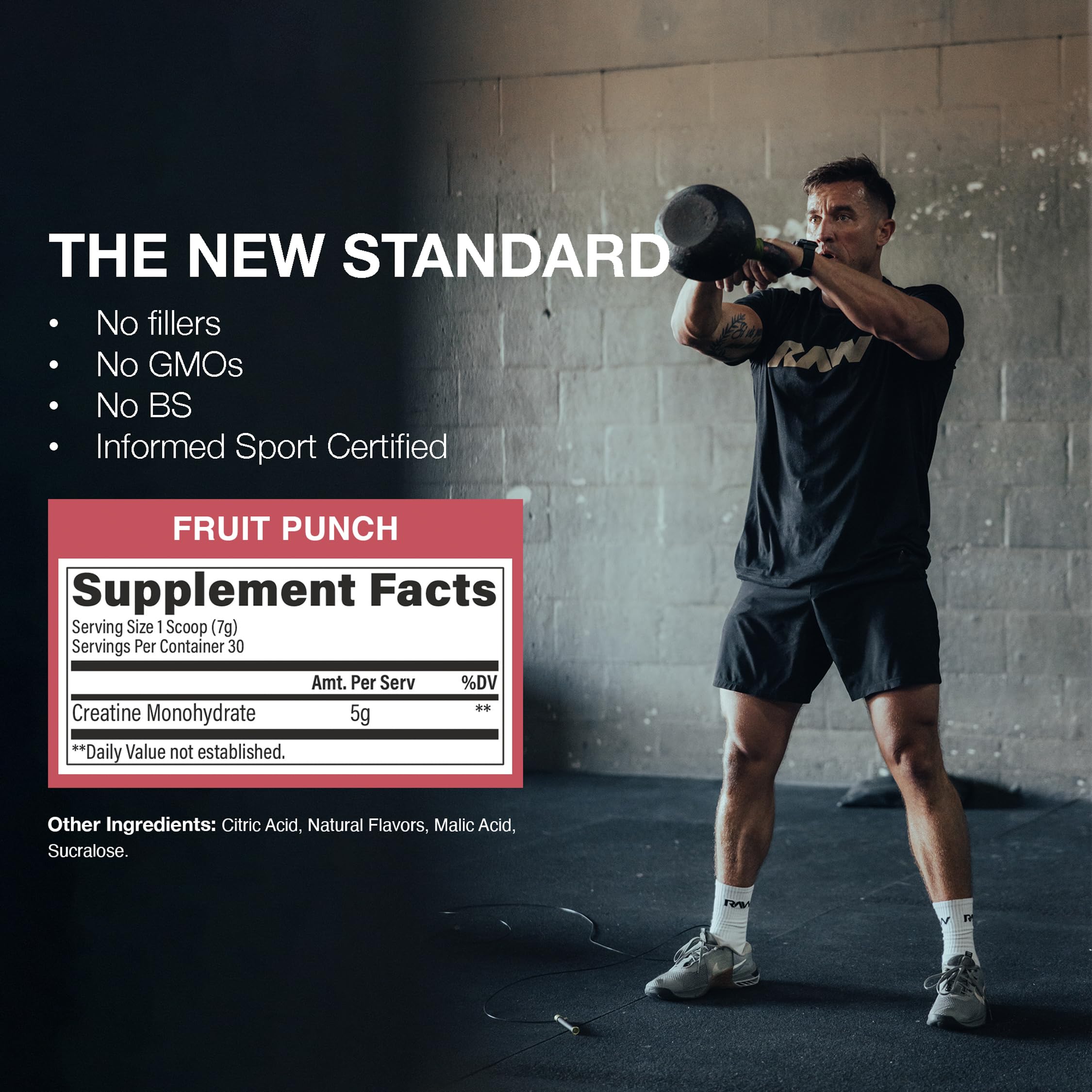 RAW Nutrition Creatine Monohydrate Powder, Fruit Punch (30 Servings) - Micronized Creatine Monohydrate Supplement for Workout Performance, Build Muscle & Strength RAW buy supplements canada