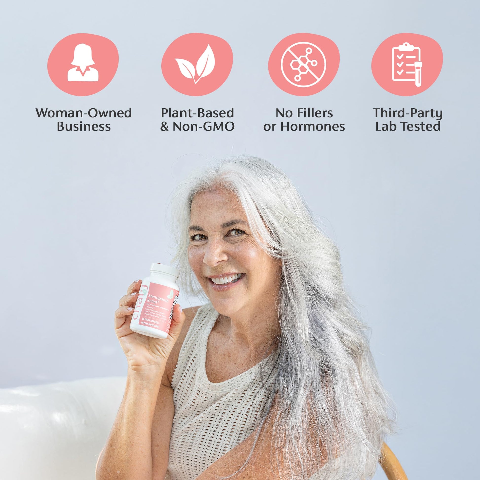 Chaly Menopause Supplements for Women with Ashwagandha KSM 66 and Saffron | Hot Flash, Bloating, Libido, Vaginal Dryness, Stress, and Mood Support Supplement | Menopause Relief Supplements | 60 Count Chaly buy supplements canada