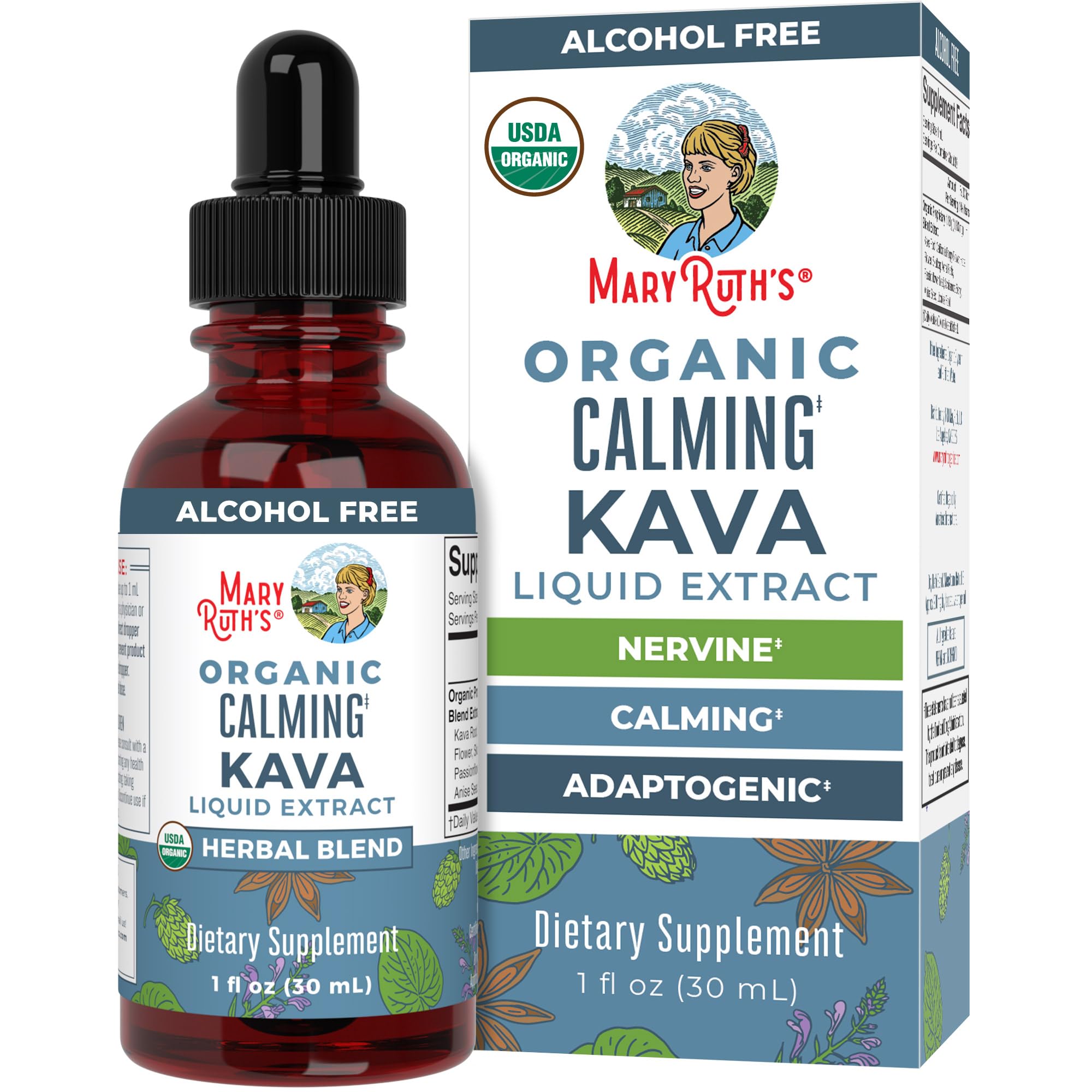 MaryRuth Organics, Herbal Supplement Drop, Calmness & Relaxation, Pack of 1, USDA Kava Root, Sugar/Gluten Free, Support Sleep, Calm & Stress Relief, Vegan, Non-GMO, 30 Servings MARYRUTH'S buy supplements canada