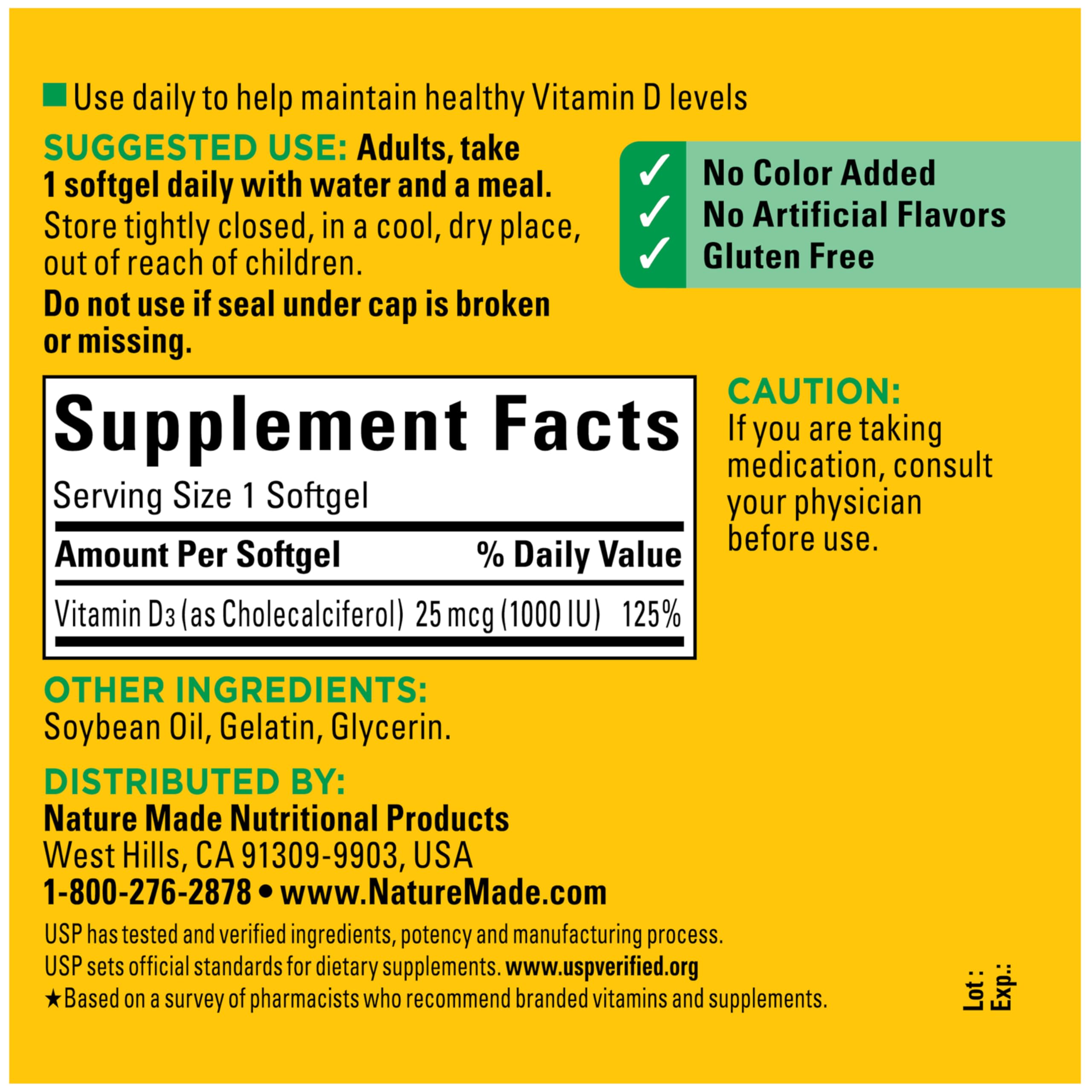 Nature Made Vitamin D3 1000 IU (25 mcg), Vitamin D Supplement for Bone, Teeth, Muscle and Immune Health Support, 300 Softgels, 300 Day Supply Nature Made buy supplements canada